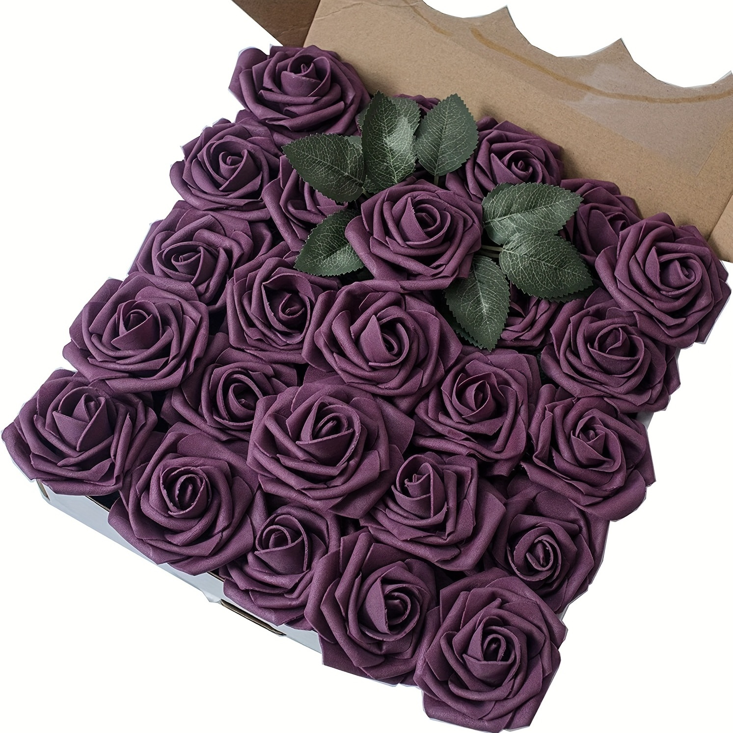 

25pcs Ombre Plum Roses - Artificial Flowers For Outdoor Weddings, Home Decor, Festivals & More!