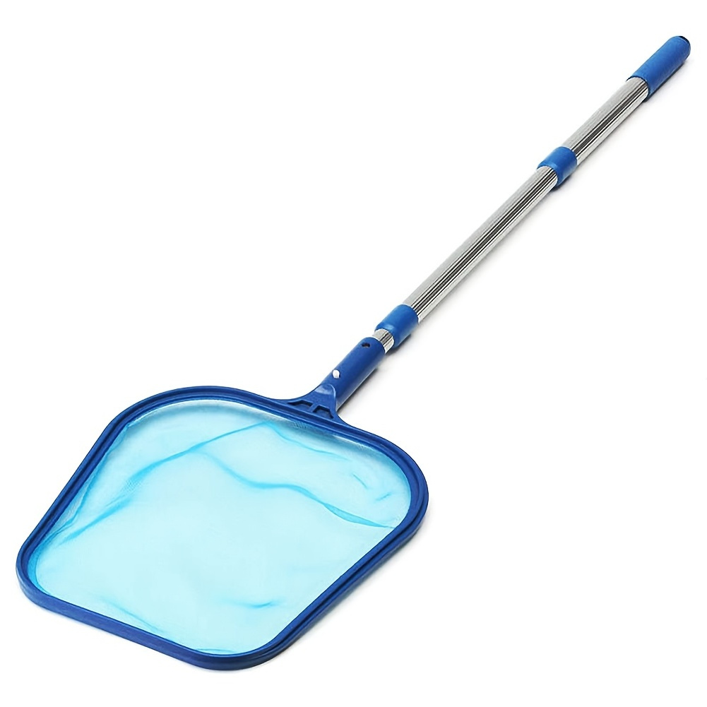 

1pc Pool Skimmer Net With 17-41" Telescopic Pole Leaf Skimmer Mesh Rake Net For Spa Pond Swimming Pool, Pool Cleaner Supplies And Accessories