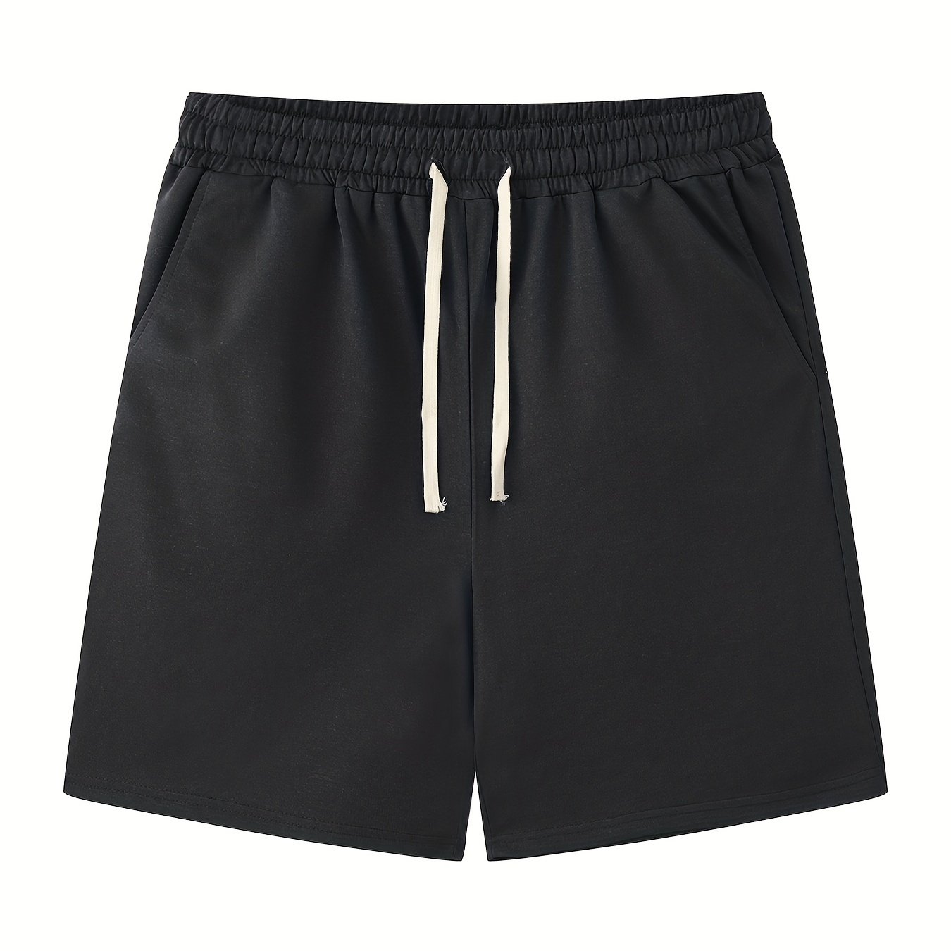 

Men's Plain Drawstring Shorts, Casual Comfy Shorts