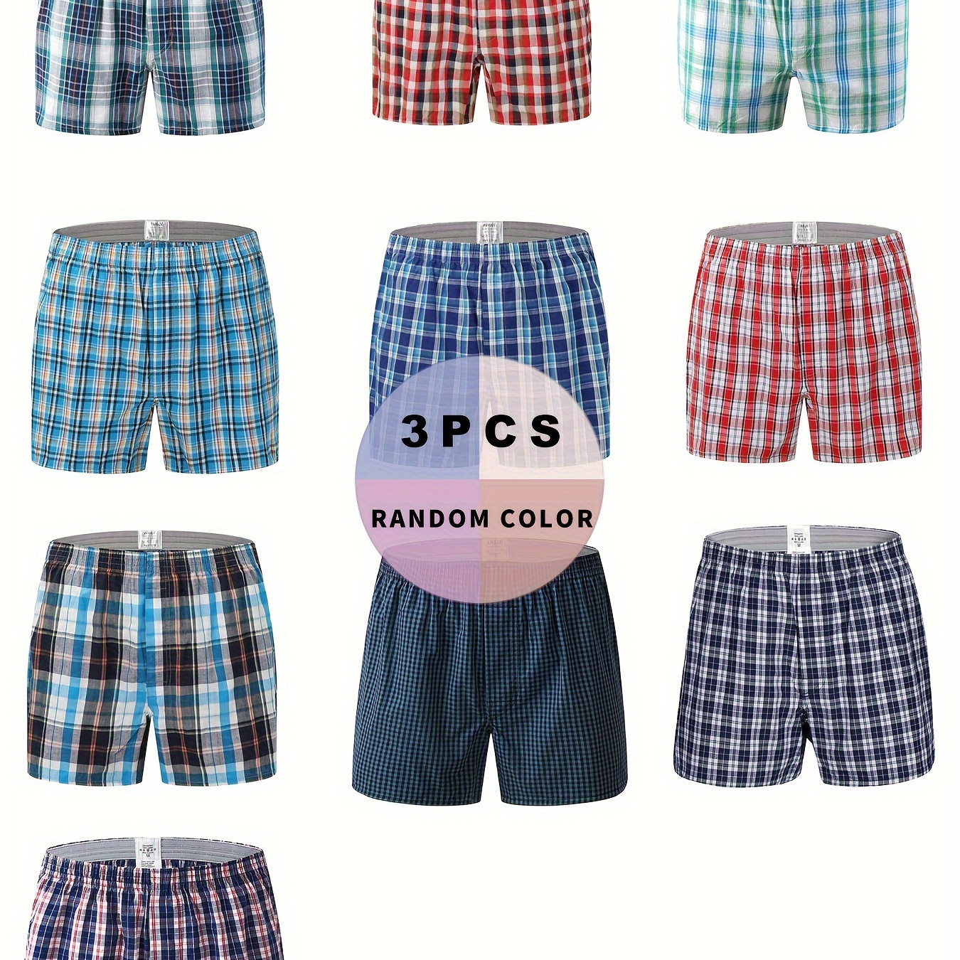 

3/5/7pcs Boxers En Coton Pour Hommes, Respirants, Doux Et Confortables, Shorts, Pantalons De Loisirs À La Maison Tendance, Shorts À La Mode