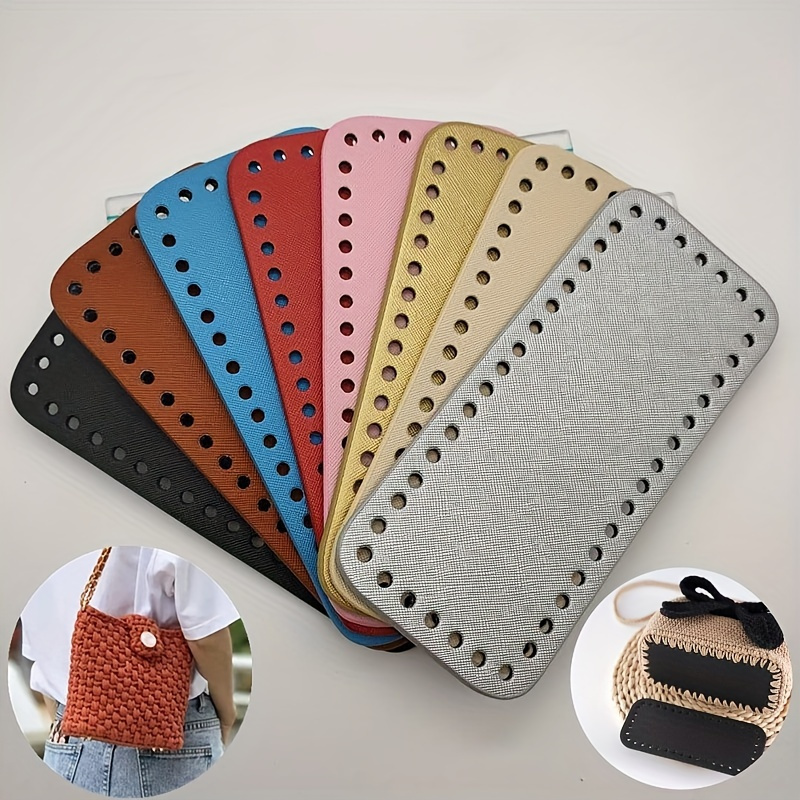

Handmade Bag Bottom - 18x8cm Pu Leather Hollow Out Diy Botton For Purses And Bags - Durable And Stylish