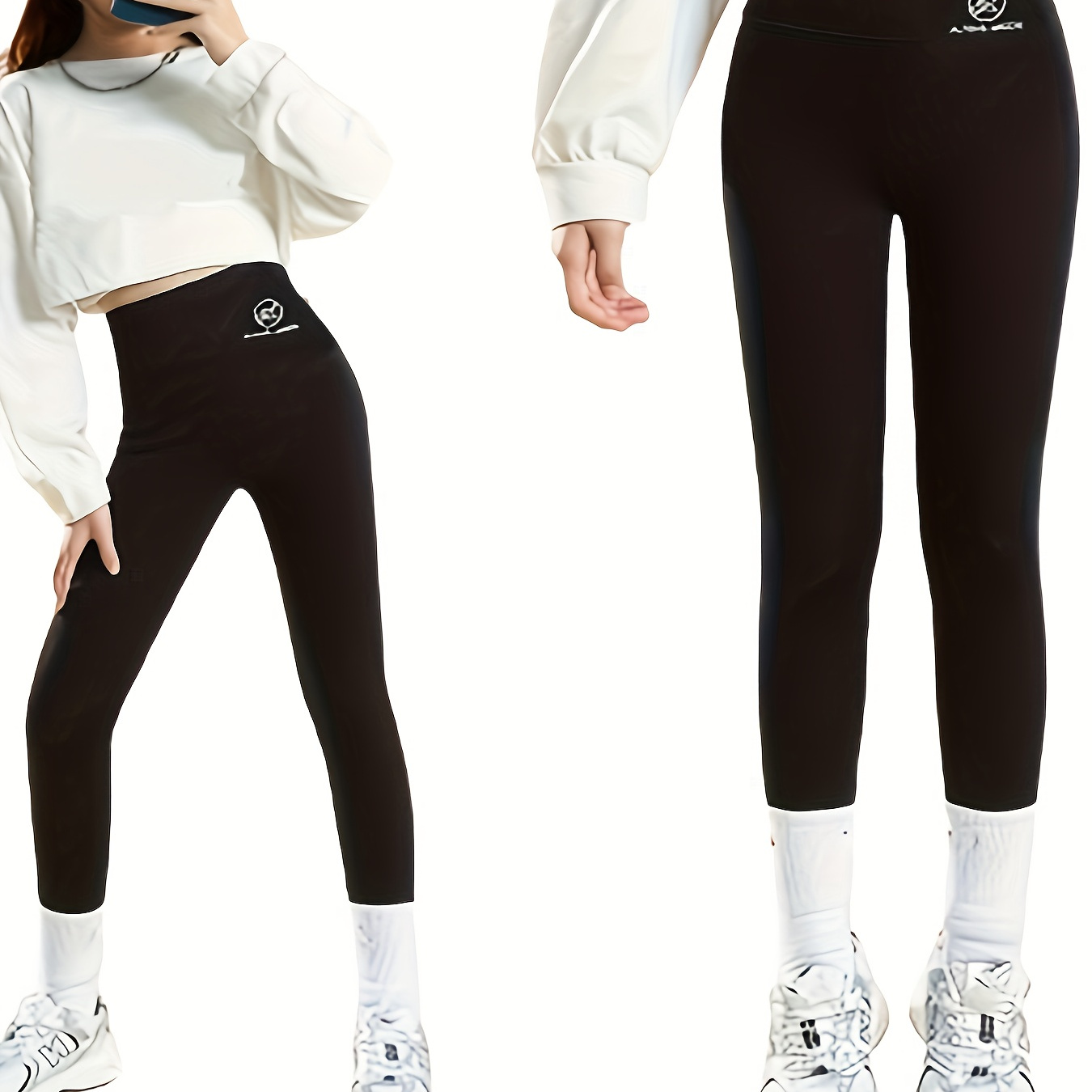 

1pc Girls Stretchy Slim High Waist Leggings Yoga Pants For Outdoor Gift Dance Performance Gymnastics Running Sports