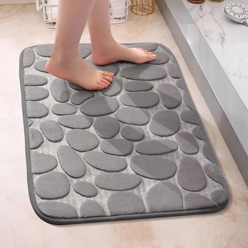 Bath Mat Set 2 Pieces Comfortable Carpet For Shower Room Embossed Coral  Fleece Bath Rug Memory Foam Super Absorbent Floor Mat - Buy Bath Mat Set 2  Pieces Comfortable Carpet For Shower