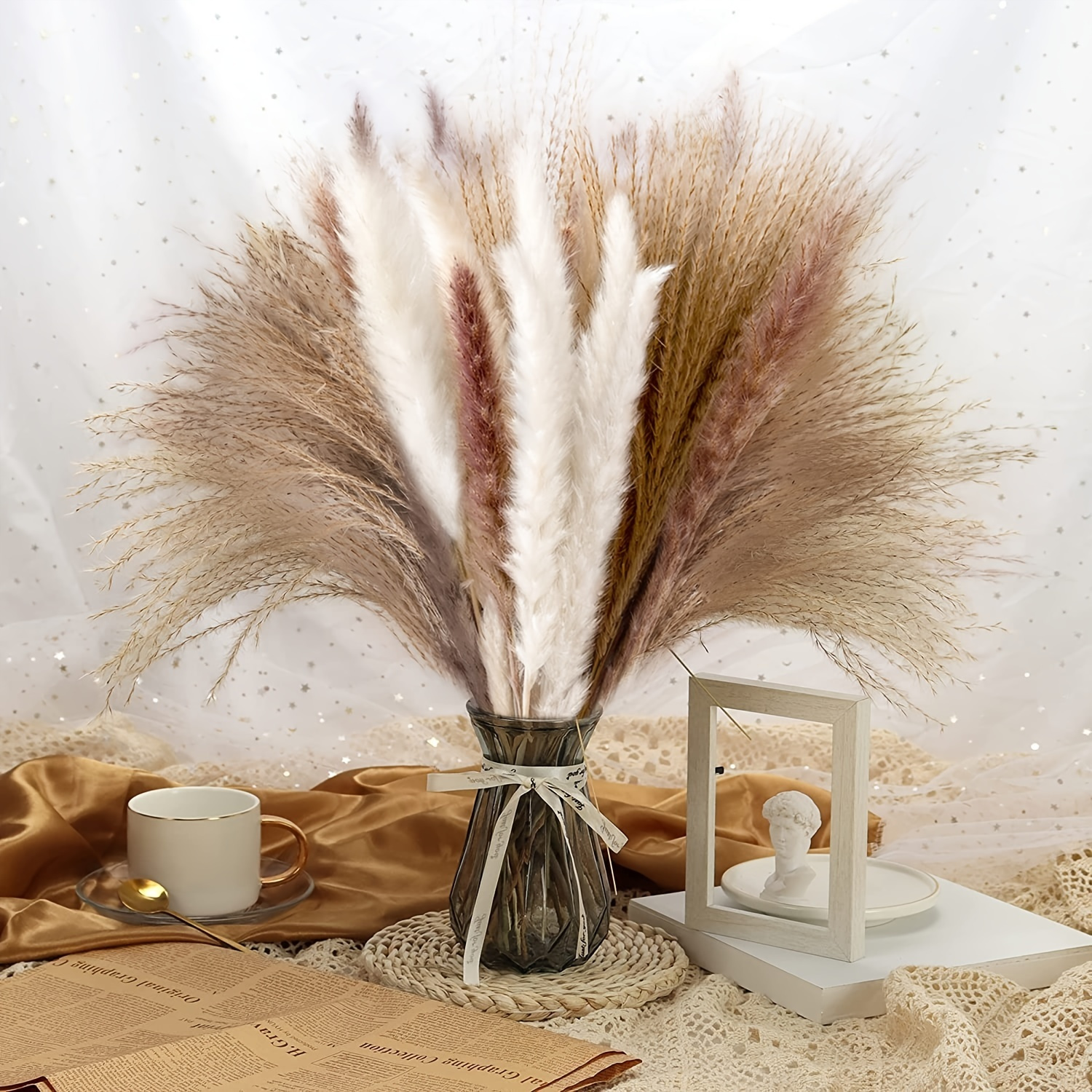 Natural Dried Pampas Grass Bouquet Pampas Grass Decor Dried - Temu