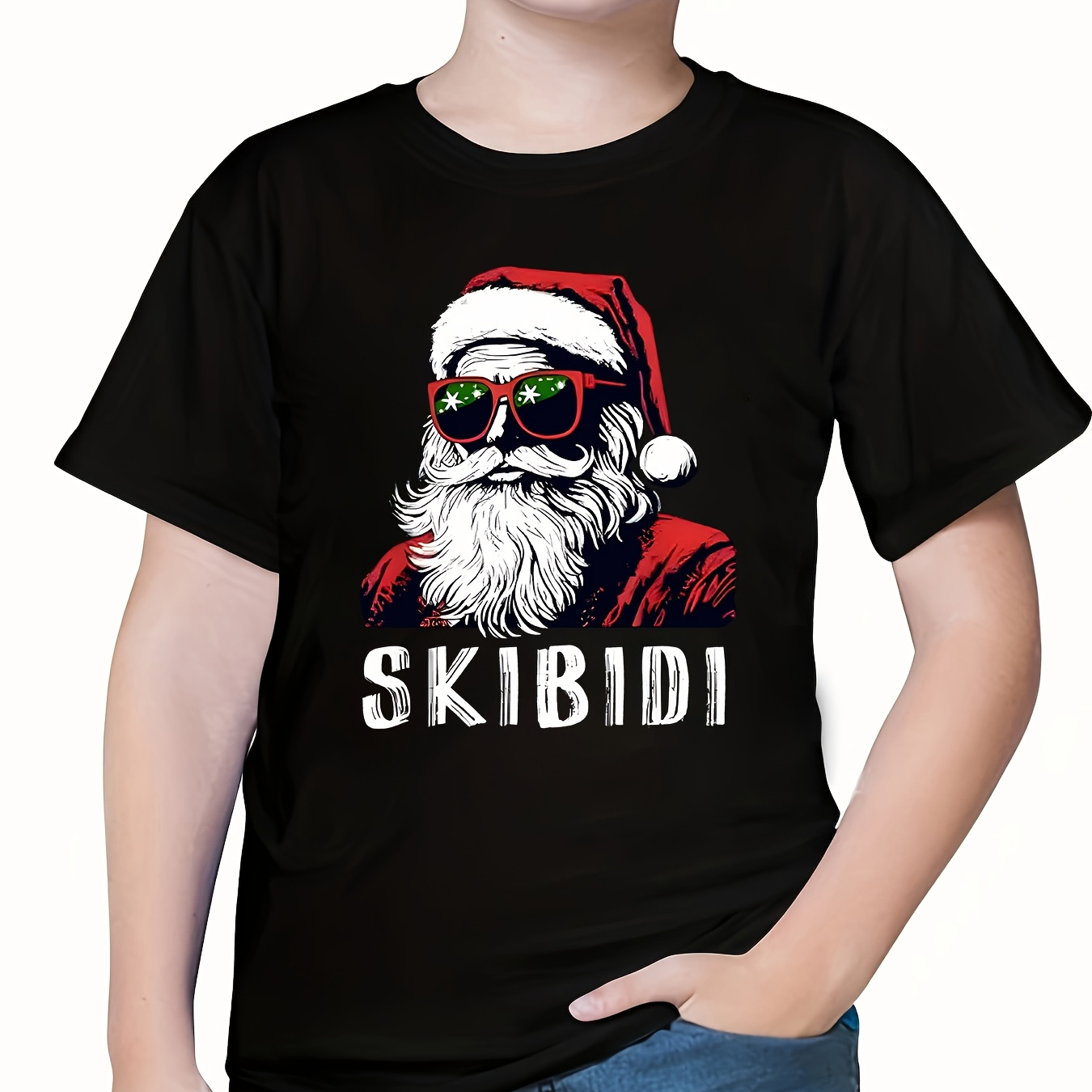 

Skibidi Cotton Tee For - Cool Slang , Perfect Gift For Family & Friends, Machine Washable, Black, Sizes S-xxxl, Thanksgiving