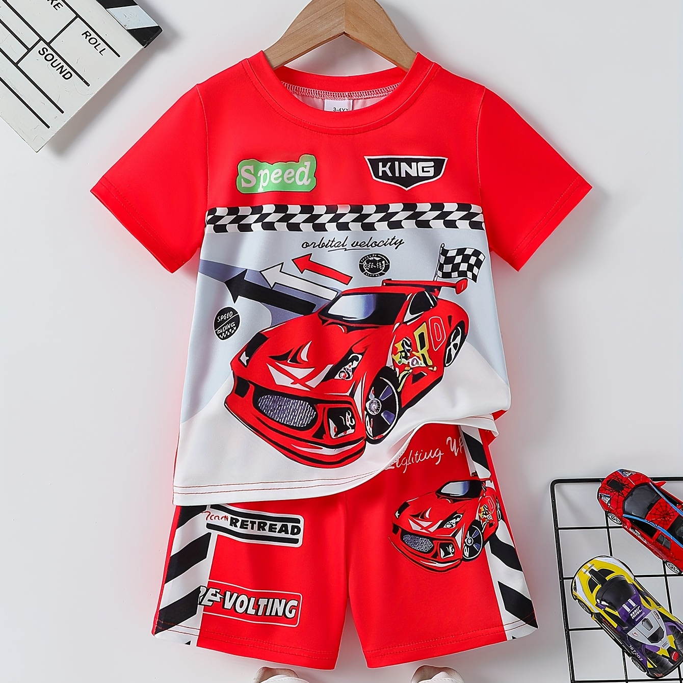 Boys' Racing Car T-Shirt and Shorts Set