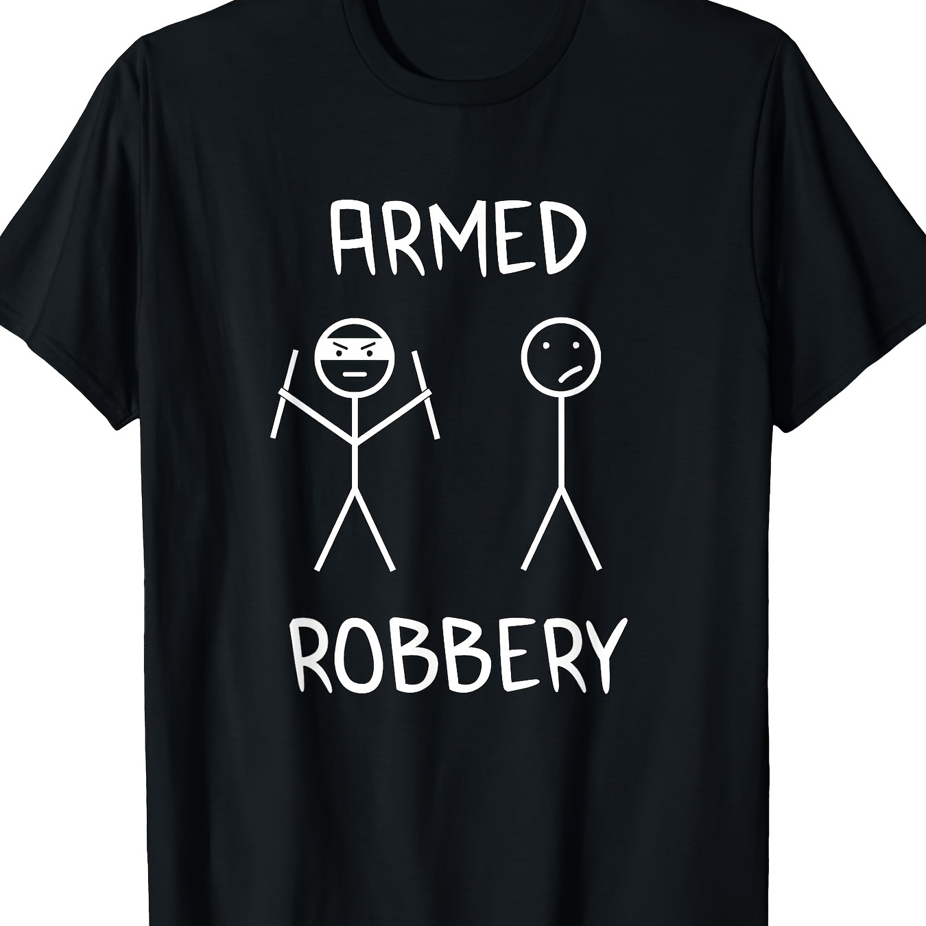 

Armed Sarcastic Sarcasm Funny Stickman Stick Figure T-shirt, Men's T-shirt, 220g