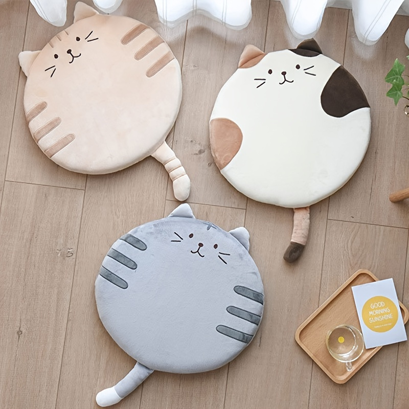 1pc Grey Cartoon Cat Paw Shaped Seat Cushion