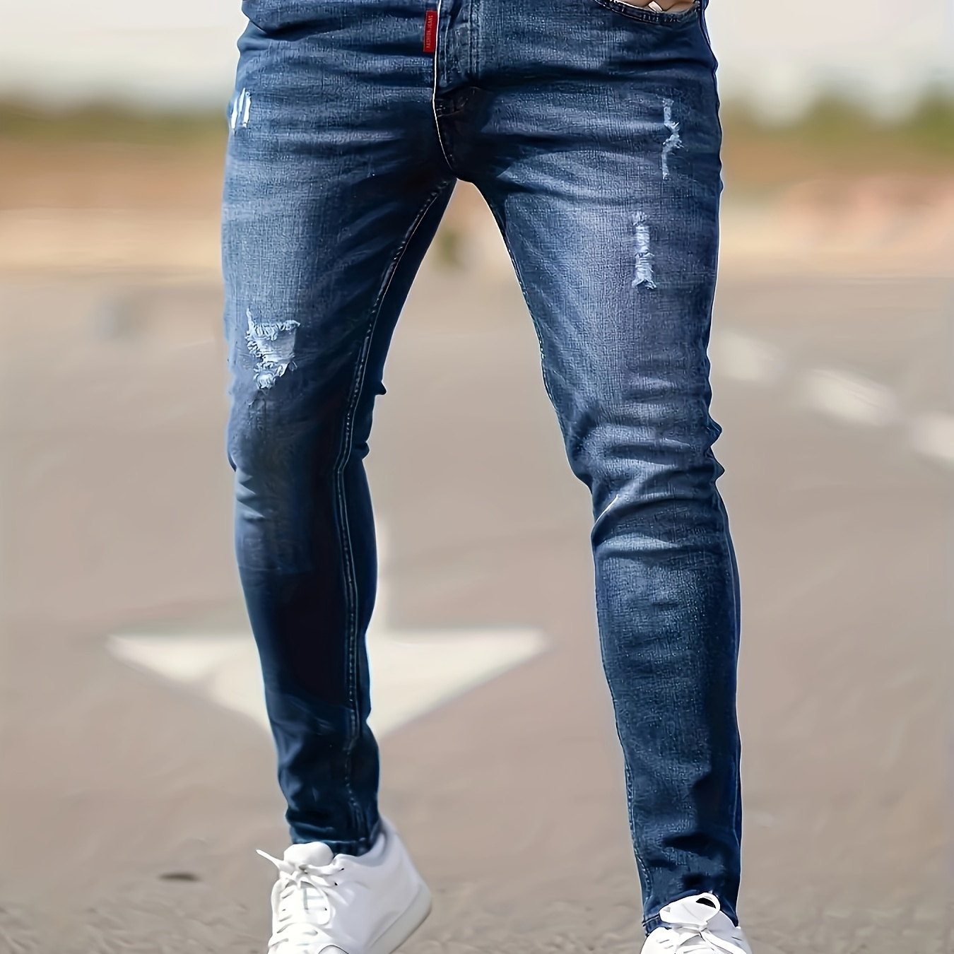 

Men's Slim Fit Stretch Jeans - Comfortable & Stylish, For All , In Blue & Light Blue