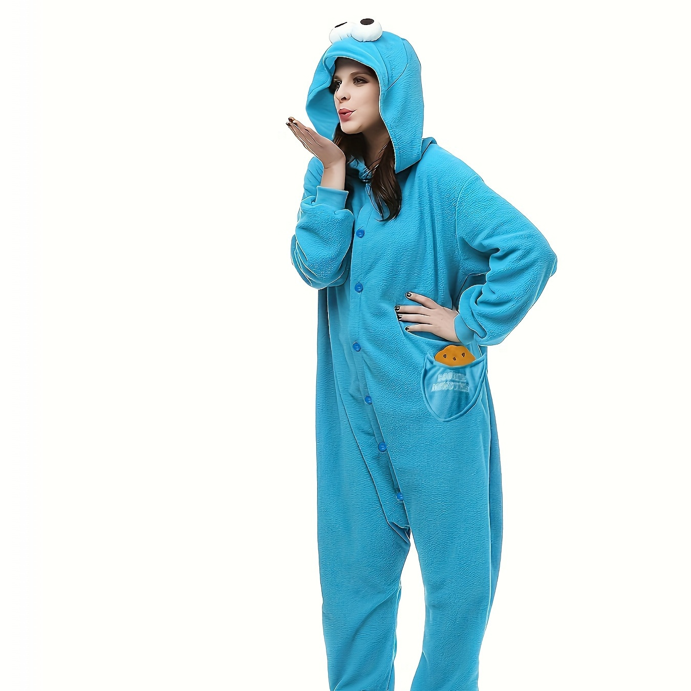 Christmas Winter Flannel Casual Jumpsuit Long Sleeve Hooded Pajamas ...