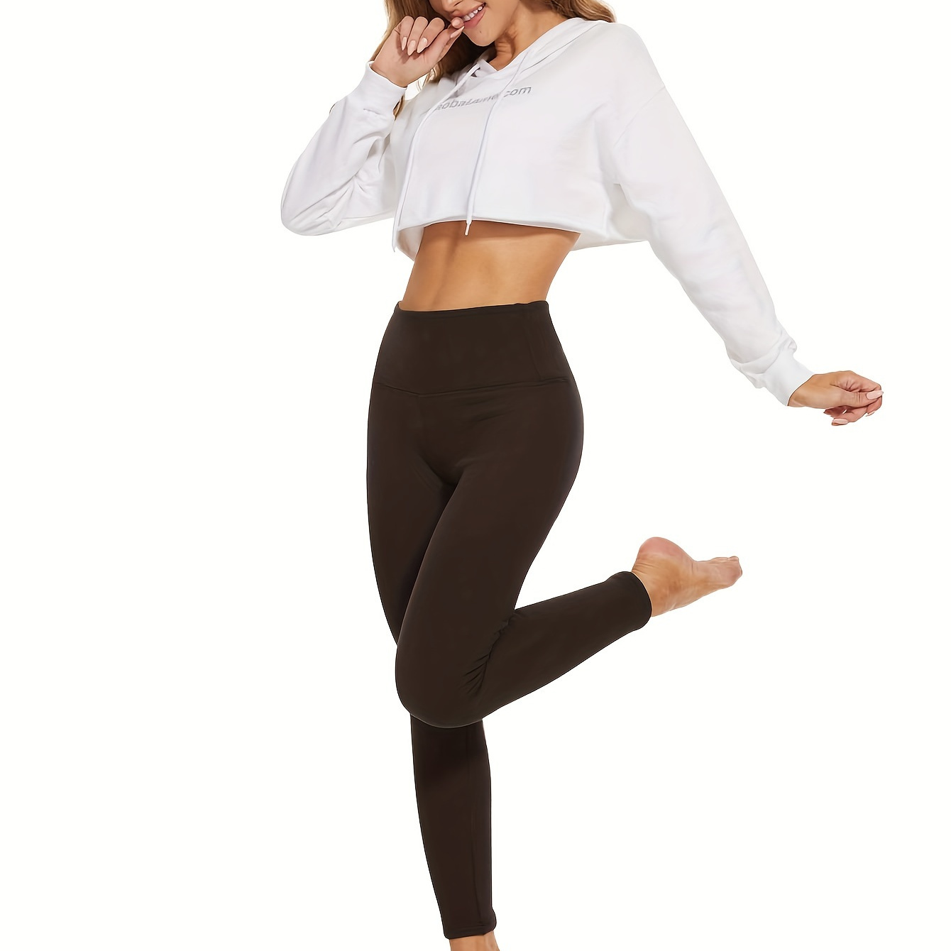 

Nine-point High-waisted Leggings, Warm And Comfortable With Velvet Thickening, Brown And Thin, Suitable For Fitness Yoga When Going Out, Suitable For Autumn And Winter Wear