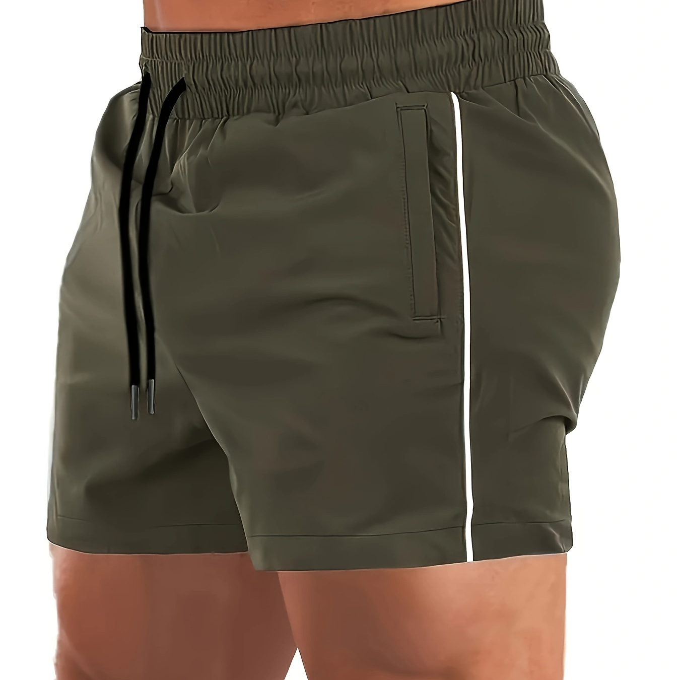 

Men's Drawstring Quick-drying Shorts, Stretch Loose Fitness Shorts, Mens Clothing