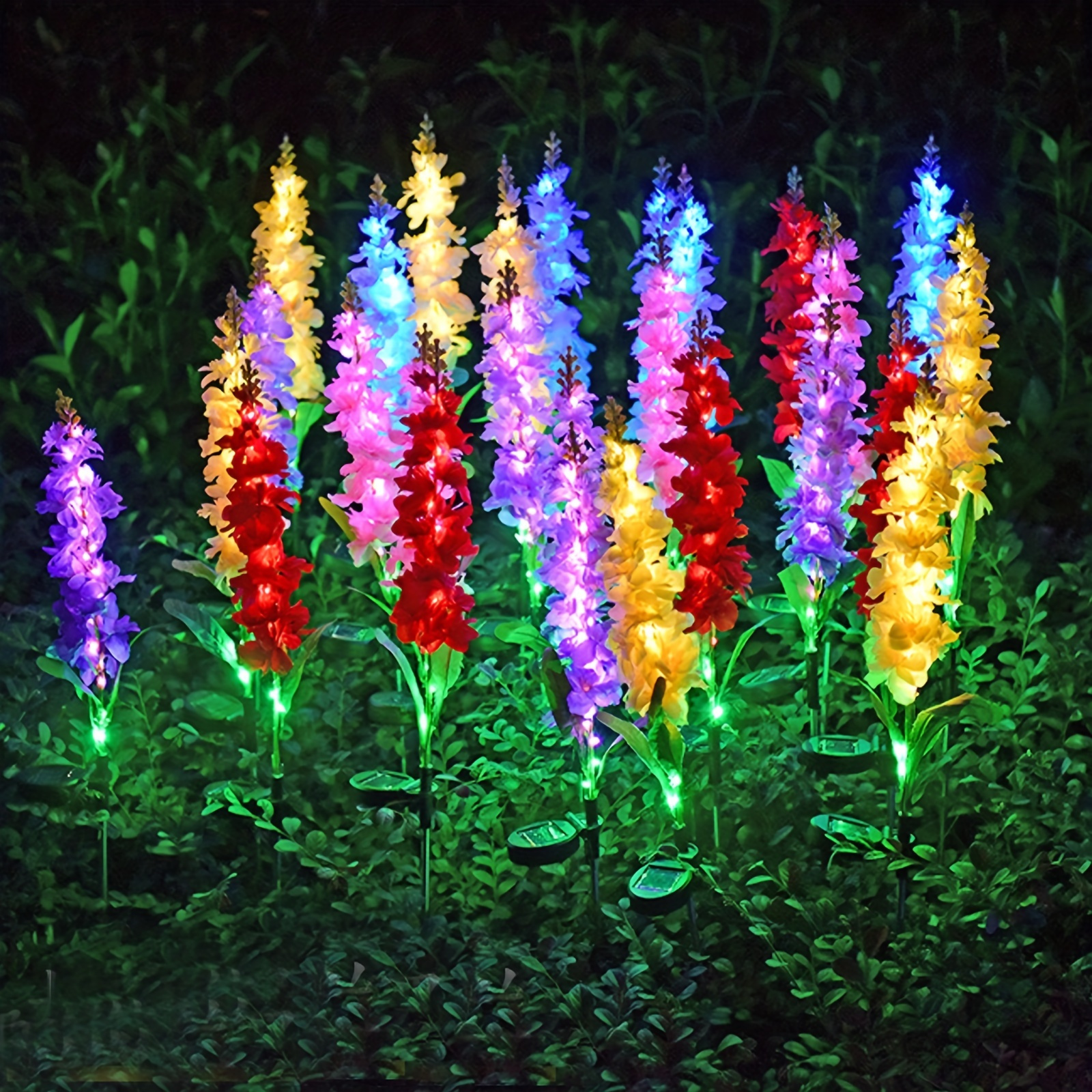 Solar Lights Outdoor Garden Decor, Solar Powered Violet Lights
