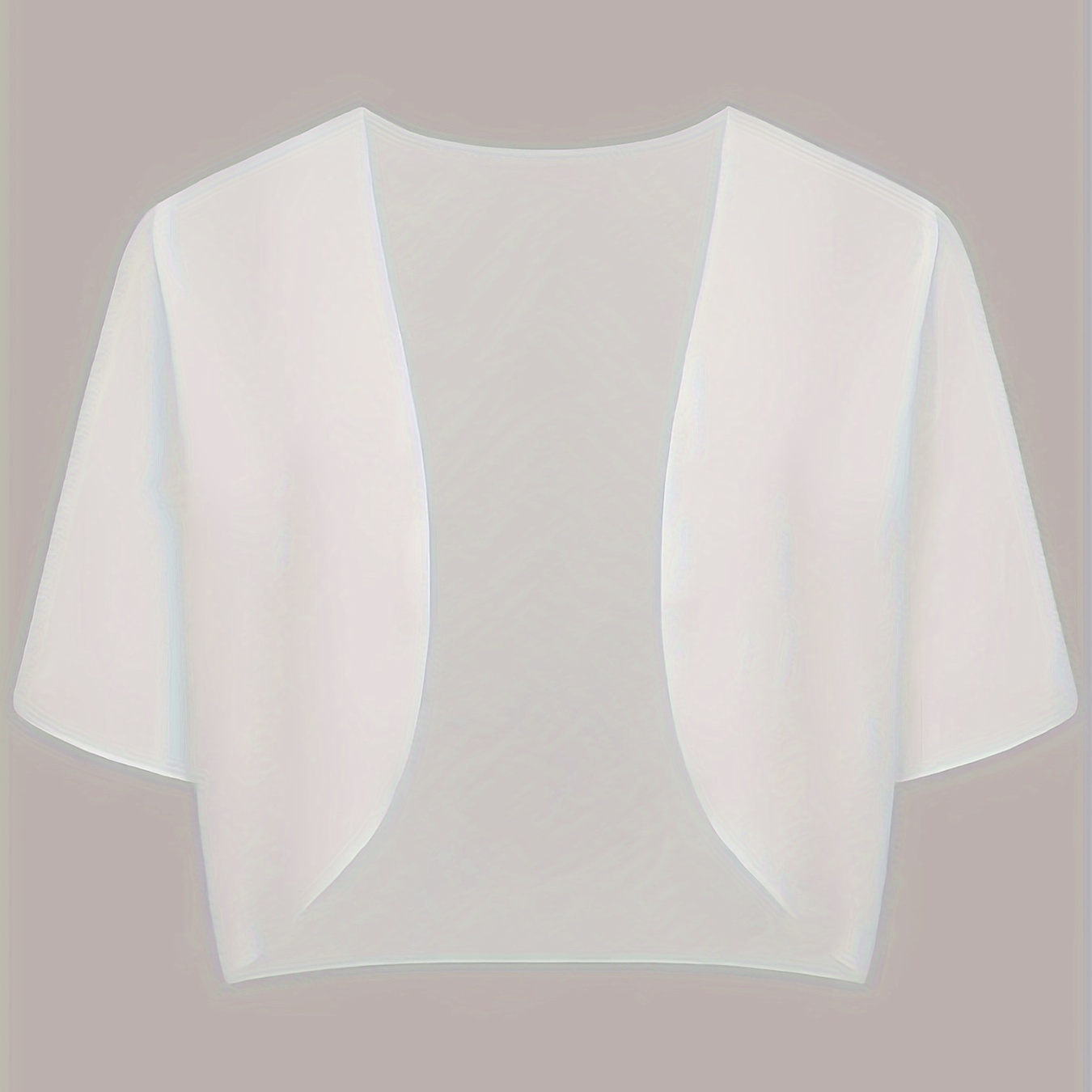 

Plus Size Solid Simple Open Front Kimono, Casual Cover Up Kimono For Spring & Summer, Women's Plus Size Clothing