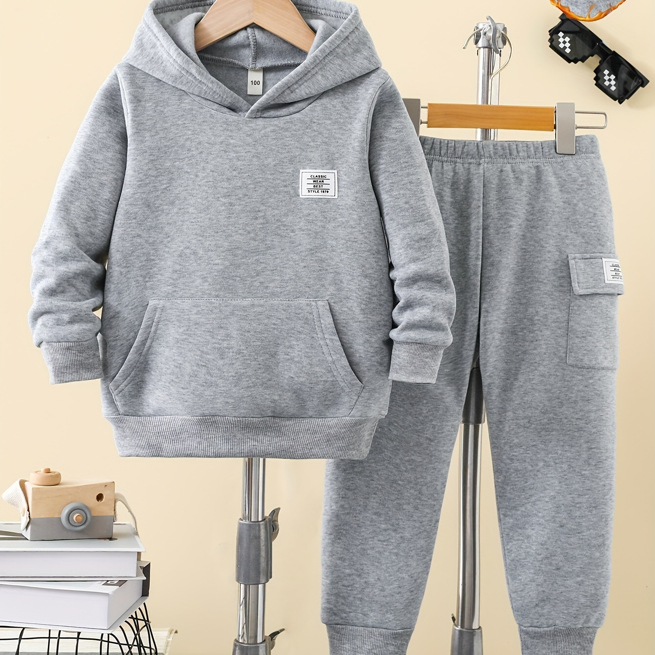 

2pcs Boys' Fleece & Set - , Outfit For Fall/ , For
