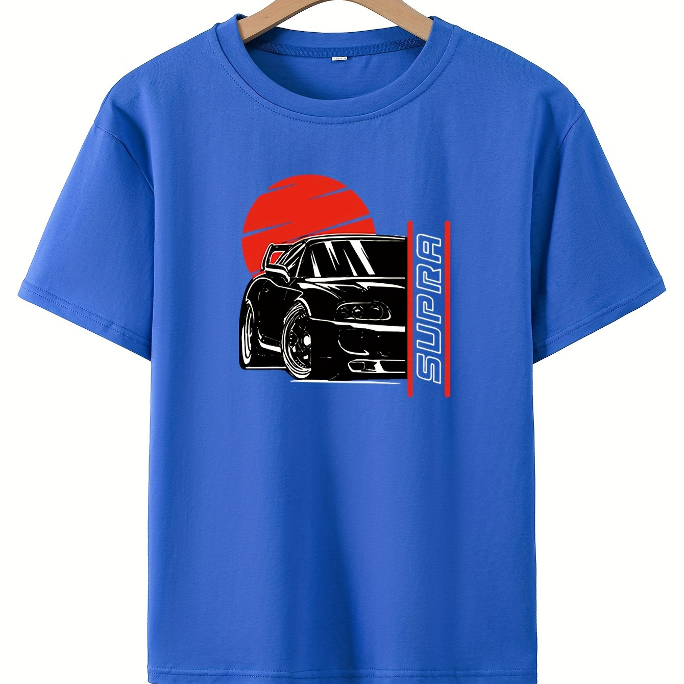 

Car Print T-shirt For Boys, Short Sleeve Casual Top, Summer Outdoor Daily Wear
