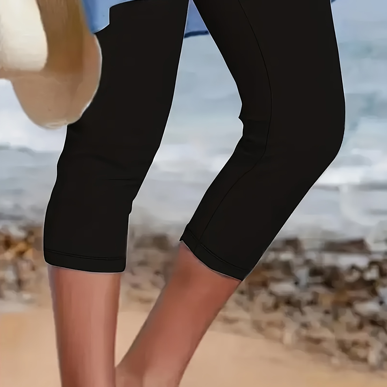 

Capris Leggings - Versatile & Stretchy Crop Pants For Relaxing Spring & , Ideal For Curvy Women's Wardrobes