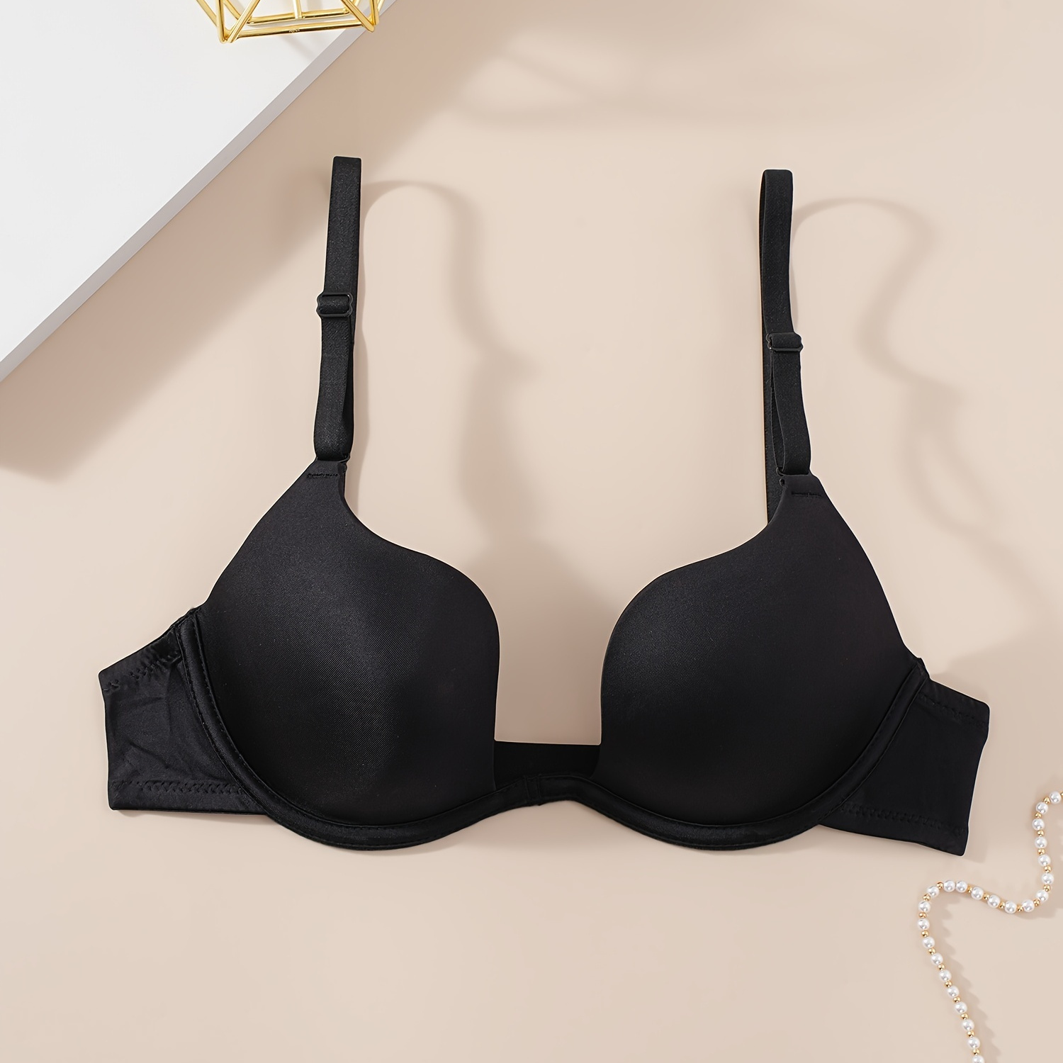 Plissé Deep V Bra