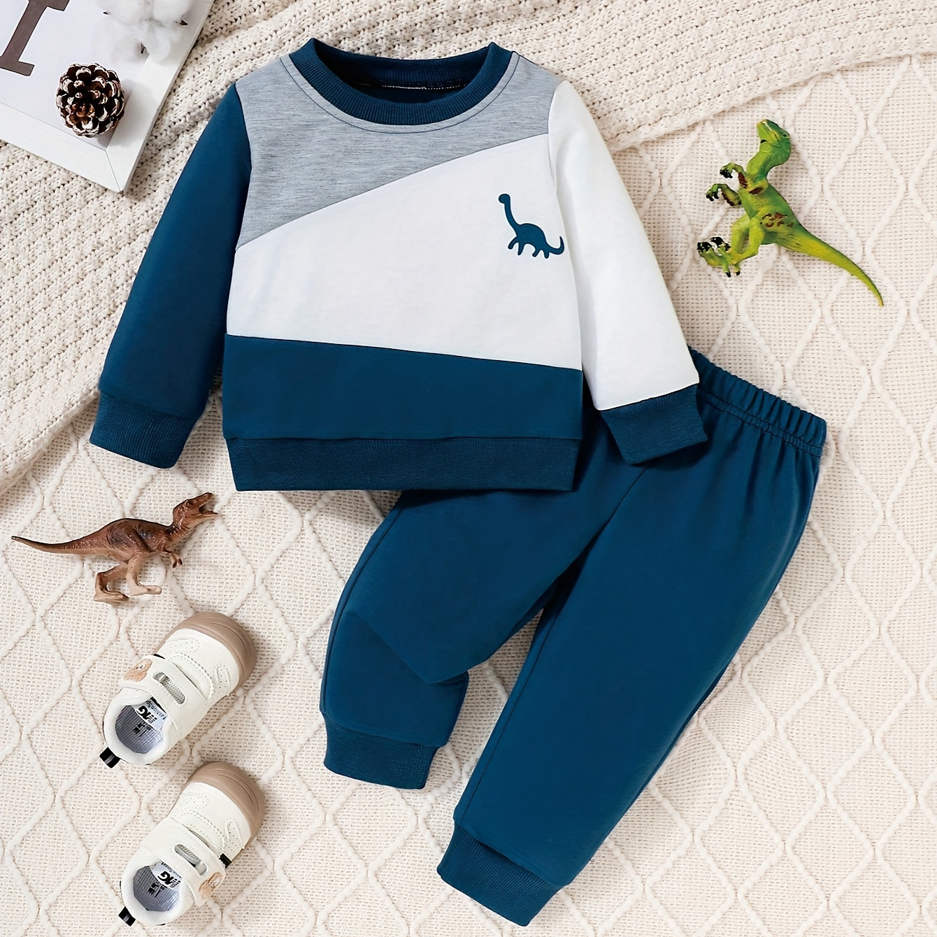 

2- Toddler Boys Sweatshirt And Pants Set, , And , Knitted Texture, , /, For