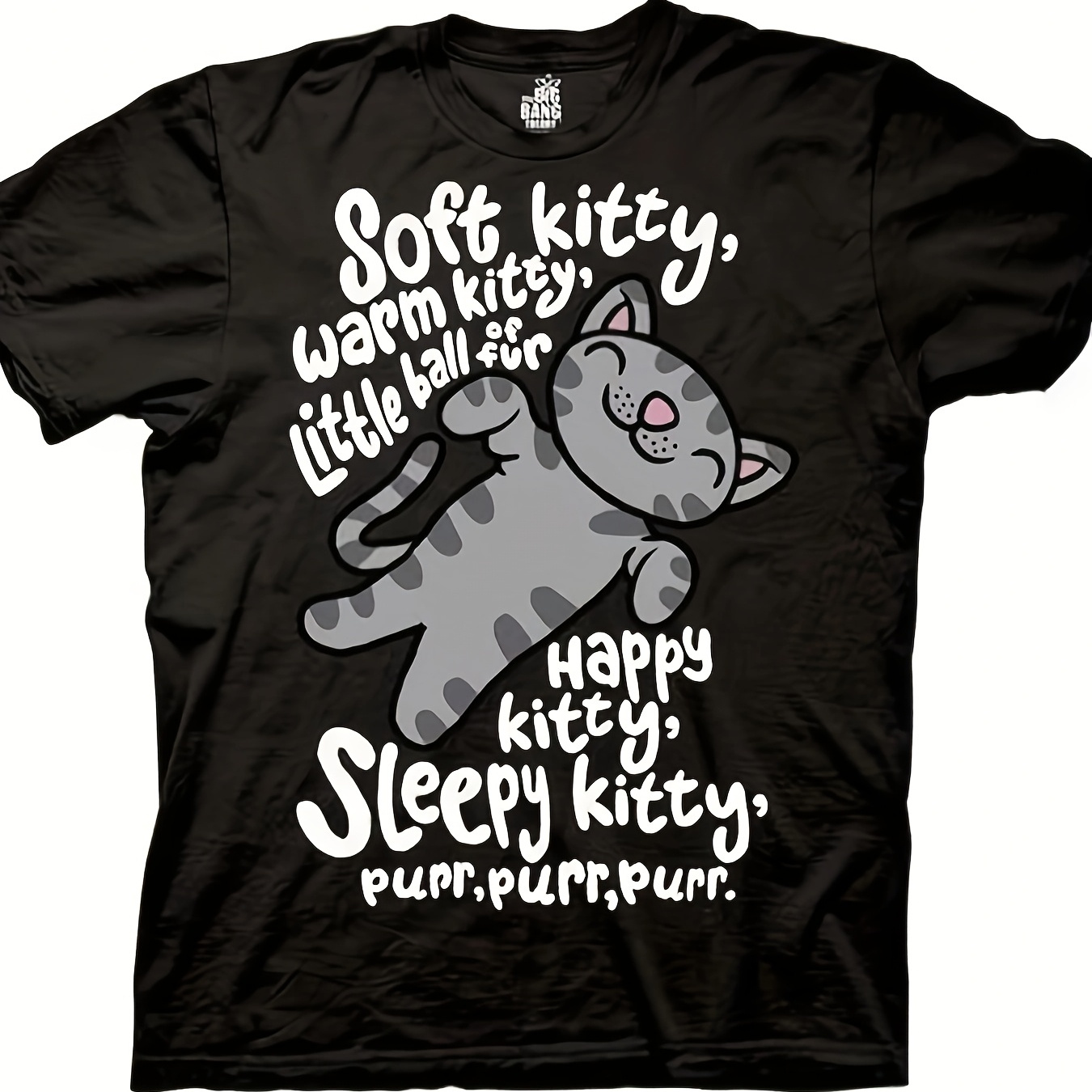 

Bang Soft Kitty Warm Mens T-shirt 220g, Pure Cotton, Heat Transfer Printed T-shirt