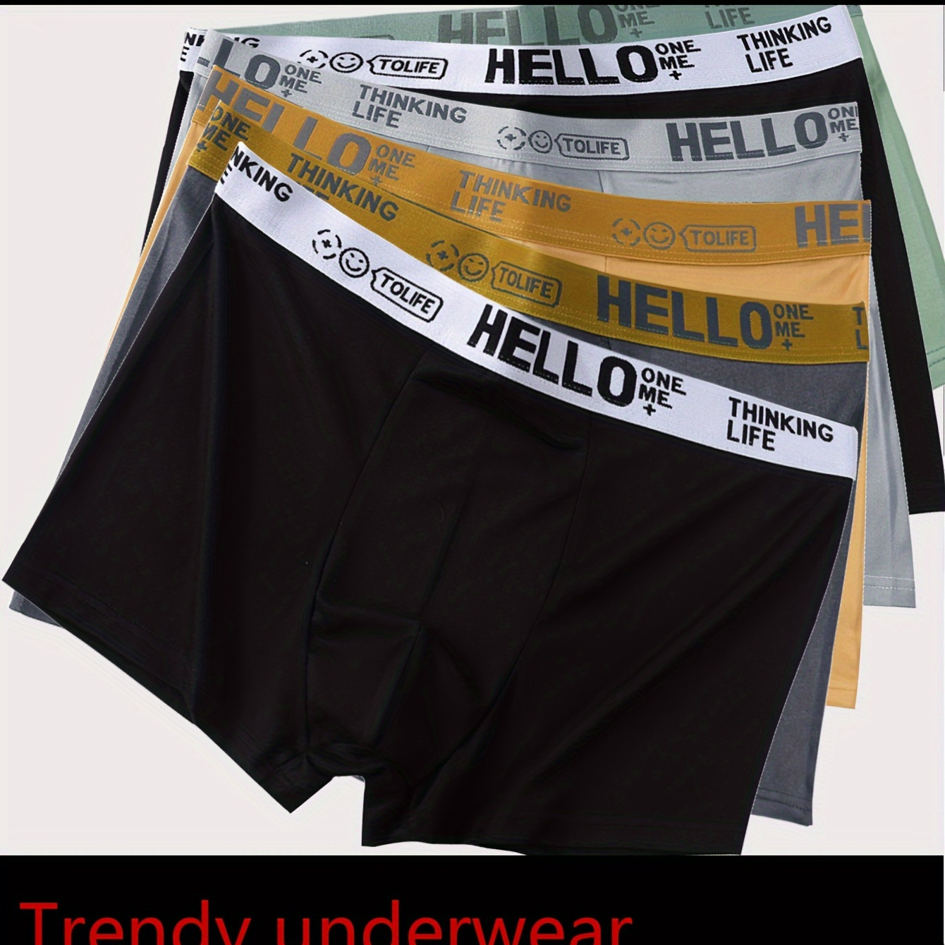 

1/3/5/10 Random, Trendy And Men's Underwear, Breathable - , Soft And , Daily Comfortable/quick Drying Sports Underwear