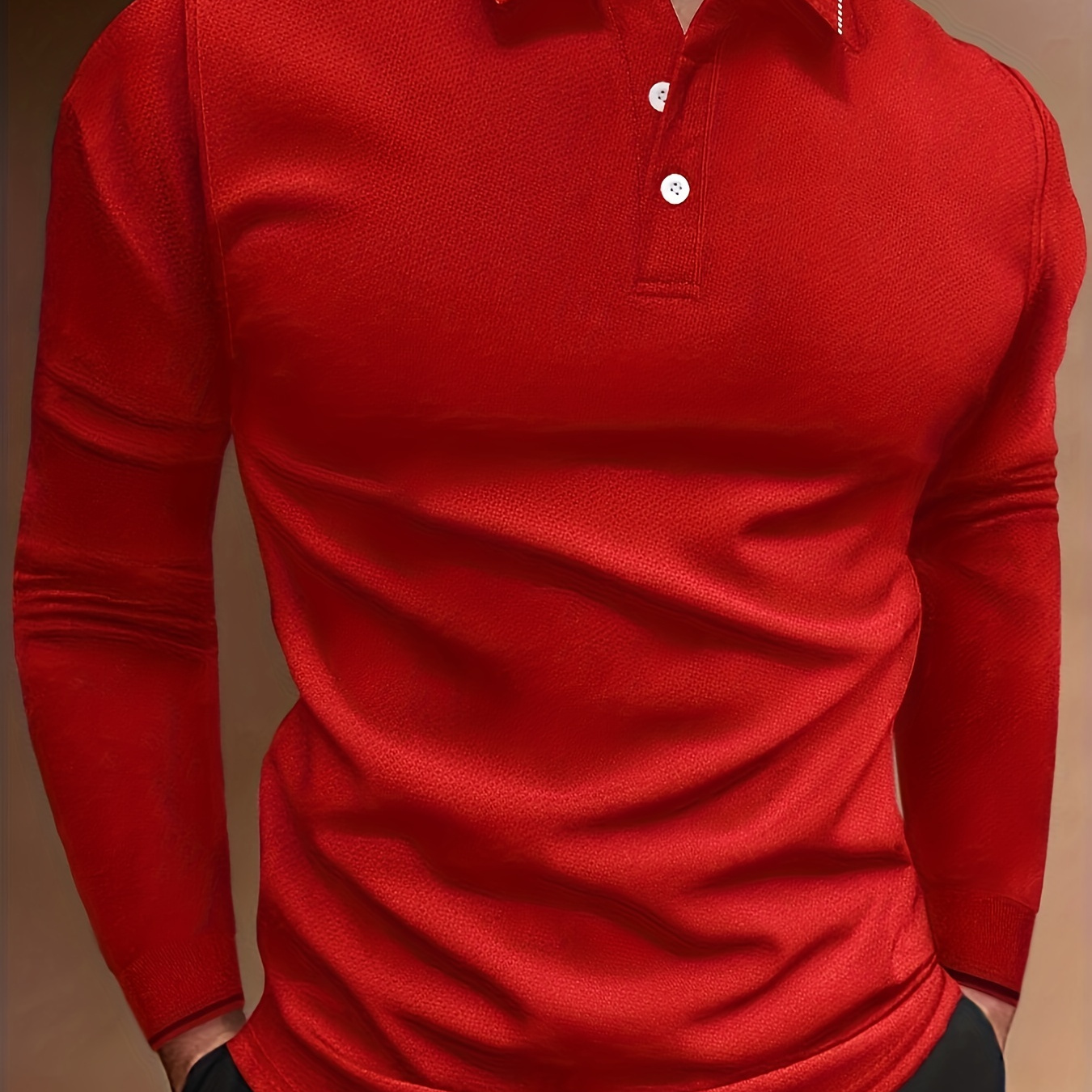 

Men's Casual Button Up Long Sleeve Lightweight Lapel Golf Shirt For Spring Fall, Tops For Men