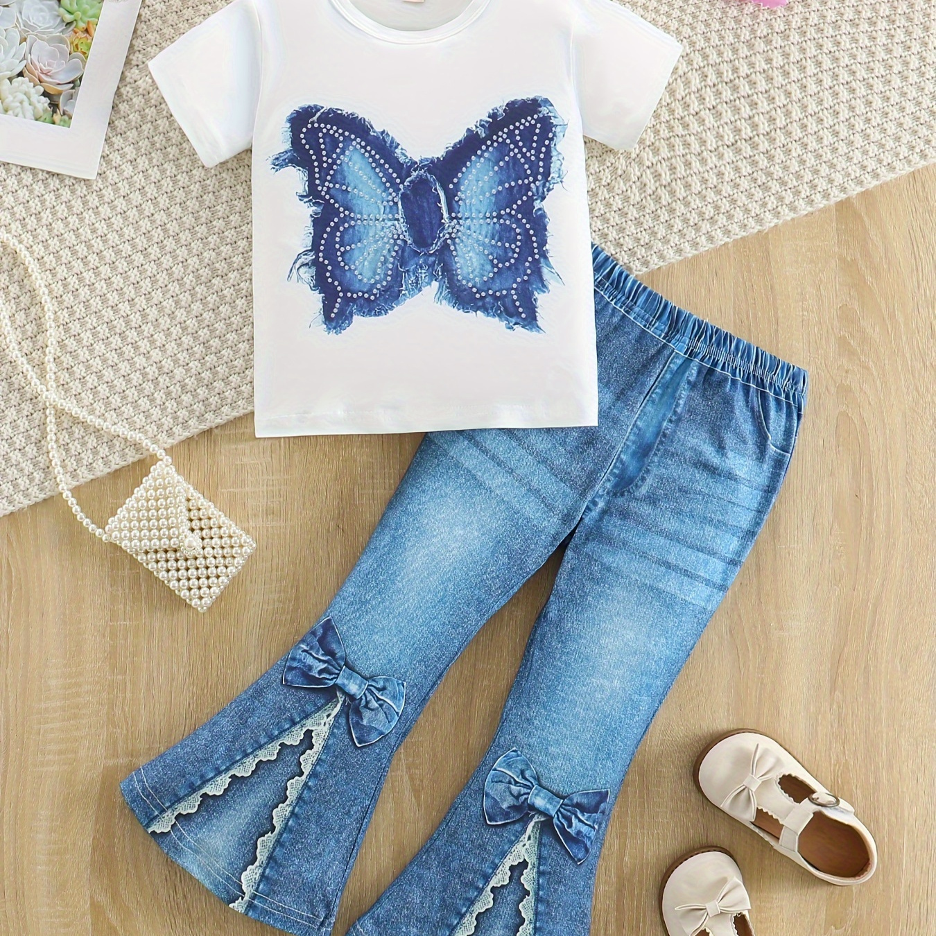 

2pcs ' Set: Sleeve Top & Pants - , , For