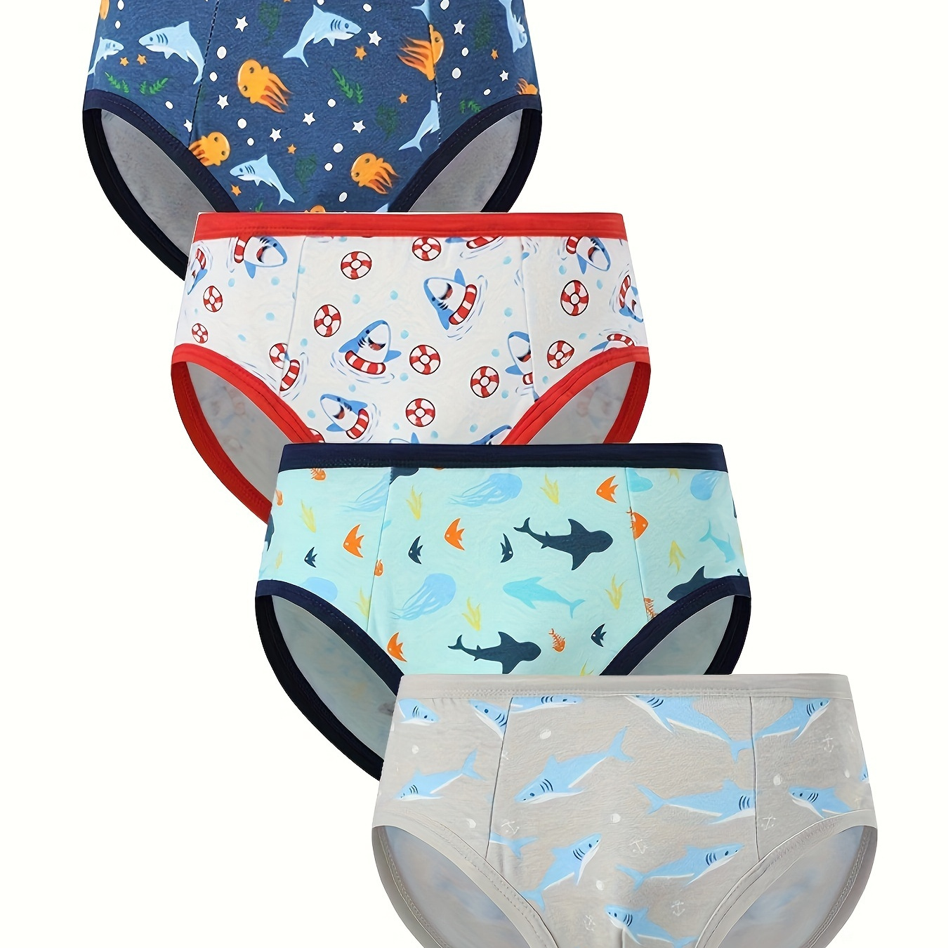 Toddler Boys Underwear Soft Breathable Cartoon Ship Car - Temu