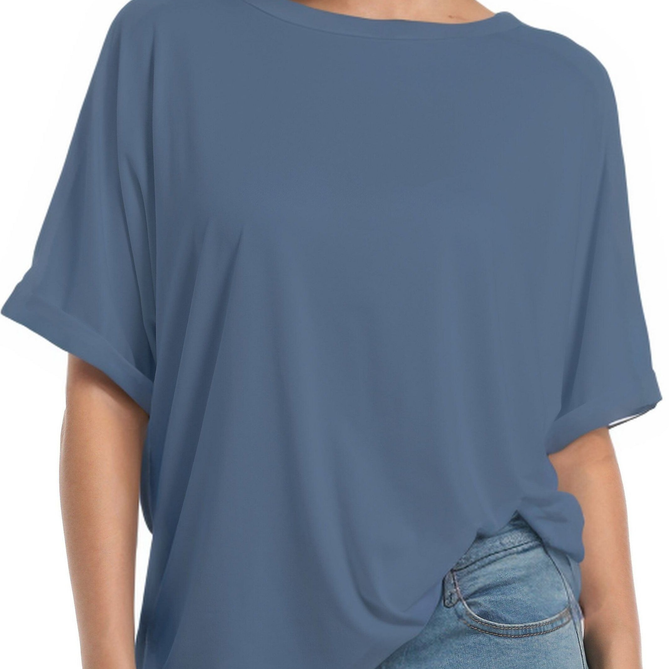 

Solid Color Crew Neck T-shirt, Casual Short Sleeve Top For Spring & Summer, Women's Clothing