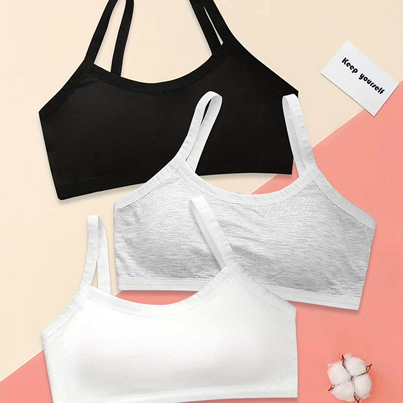 Soft Ribbed Bralettes Comfort Breathable Thin Strap Everyday - Temu Austria