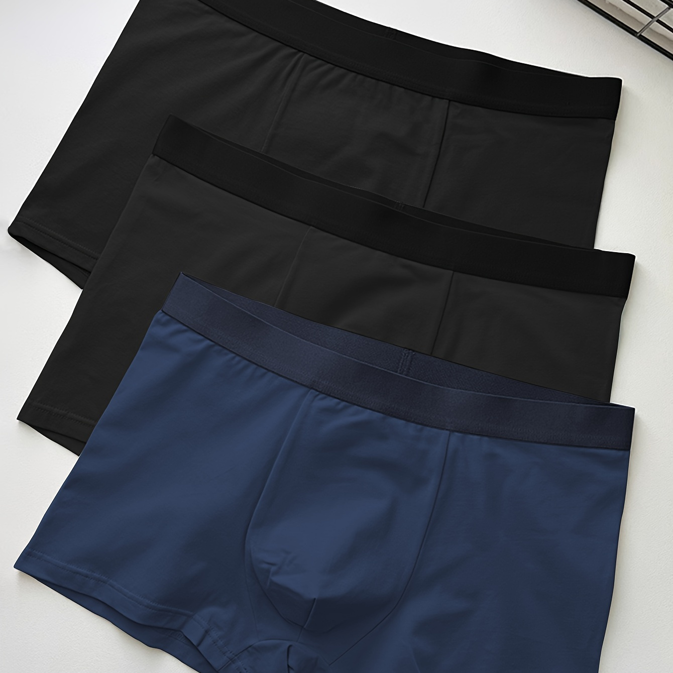 

Série Multicolore Élégante - Lot de 3 Boxers Extensibles en Uni Hommes - de Sous-vêtements Confortables et Antibactériens