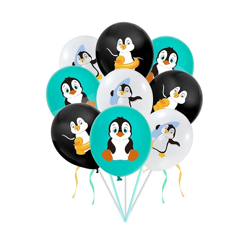 Penguin Party Supplies Happy Birthday Banner Walking Balloons Cake Toppers  For