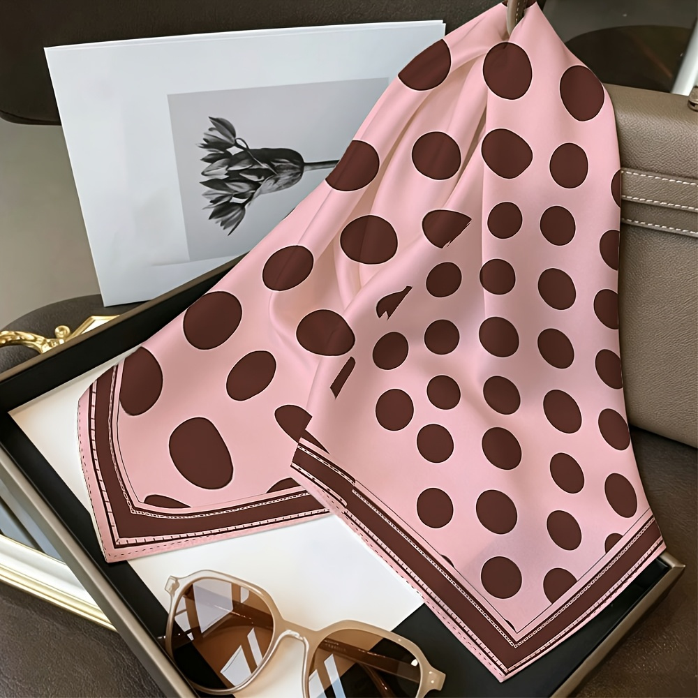 TEMU [jit]1pcs Fashion Polyester Square Scarf, Multi-functional Women's Shawl, Suitable For Indoor, Outdoor, Travel, Fashionable Leisure, Birthday