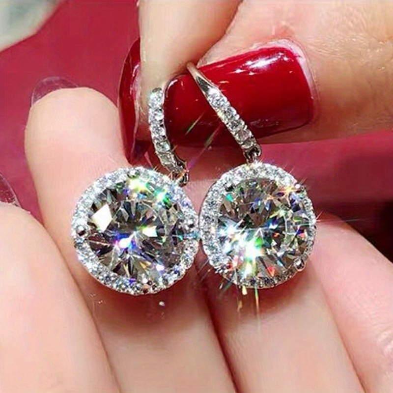 

New Exquisite 925 Silver Plated Drop Earring Women Engagement Party Jewelry Daily Casual Accessories Female Gifts