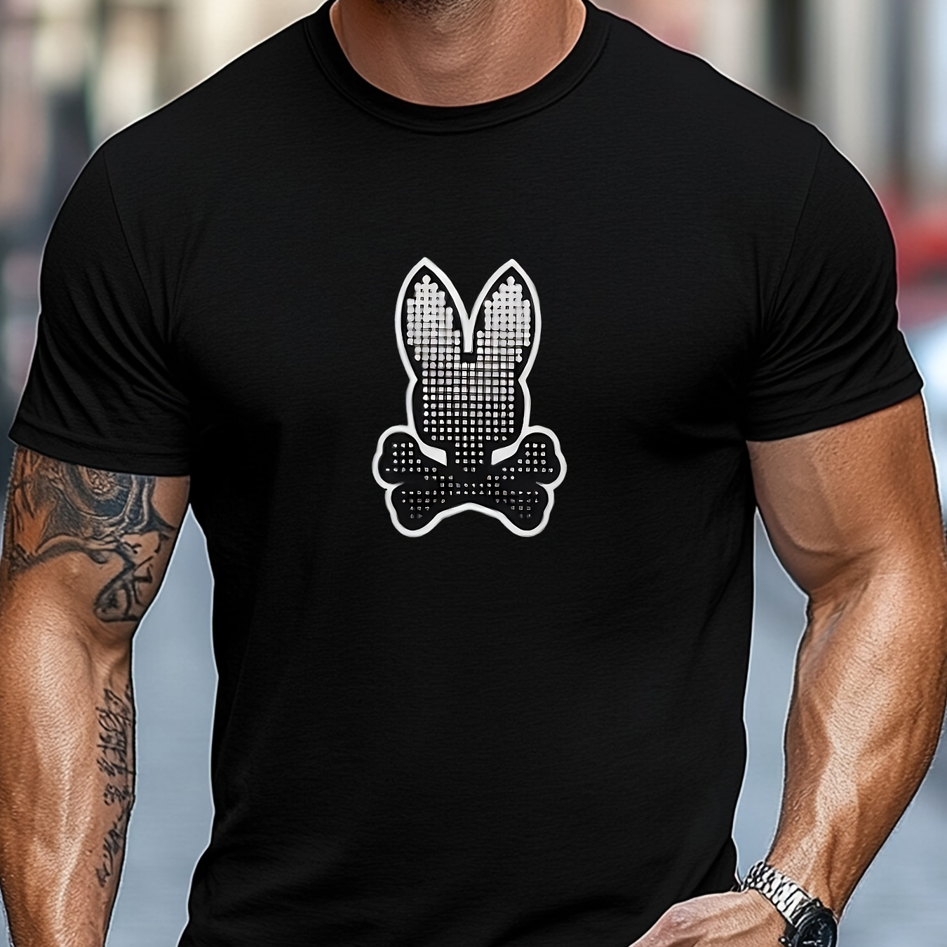 

Rabbit T- - Polyester , Round , - For Summer