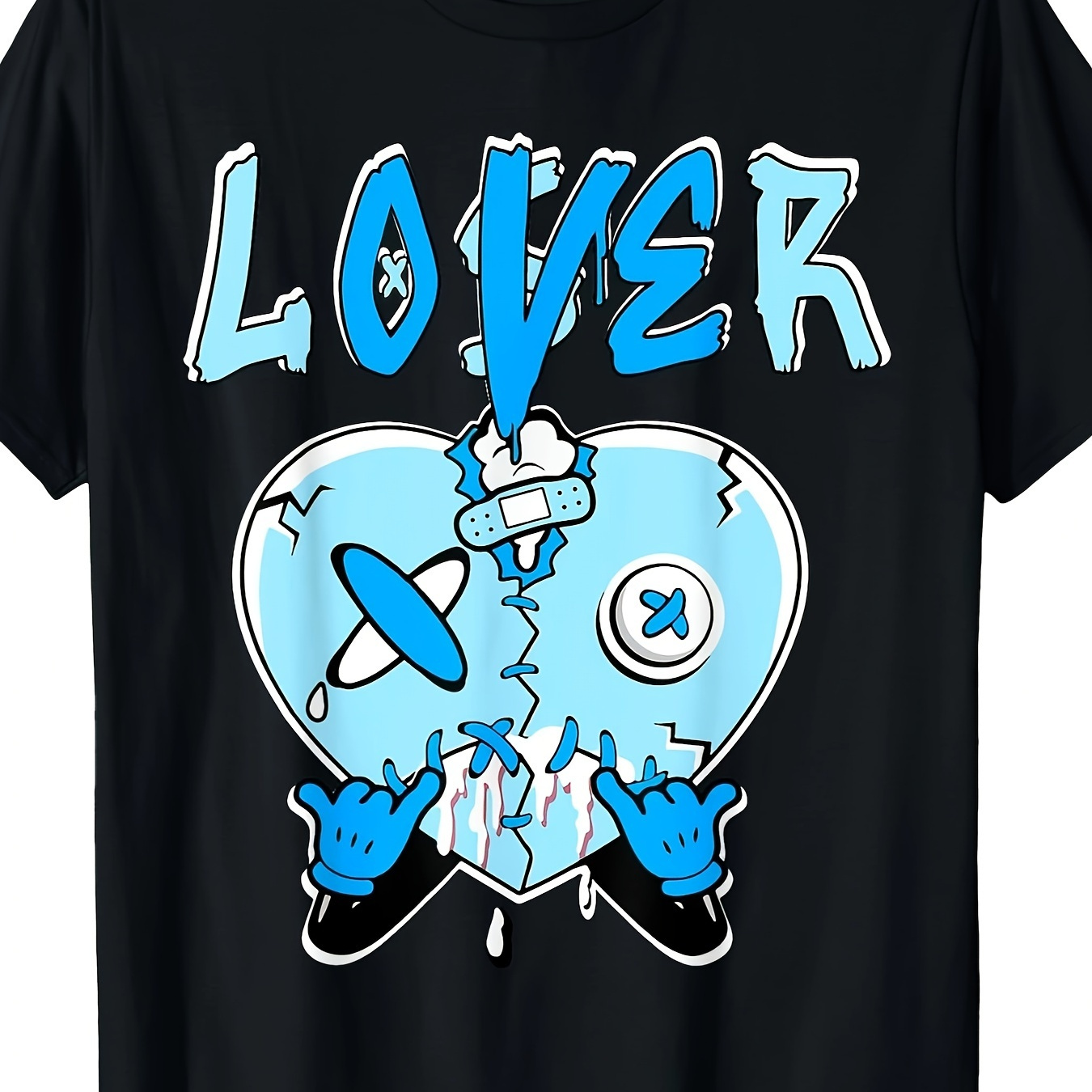 

Light Blue Drip Heart Matching Outfit Men Women T-shirt 220g