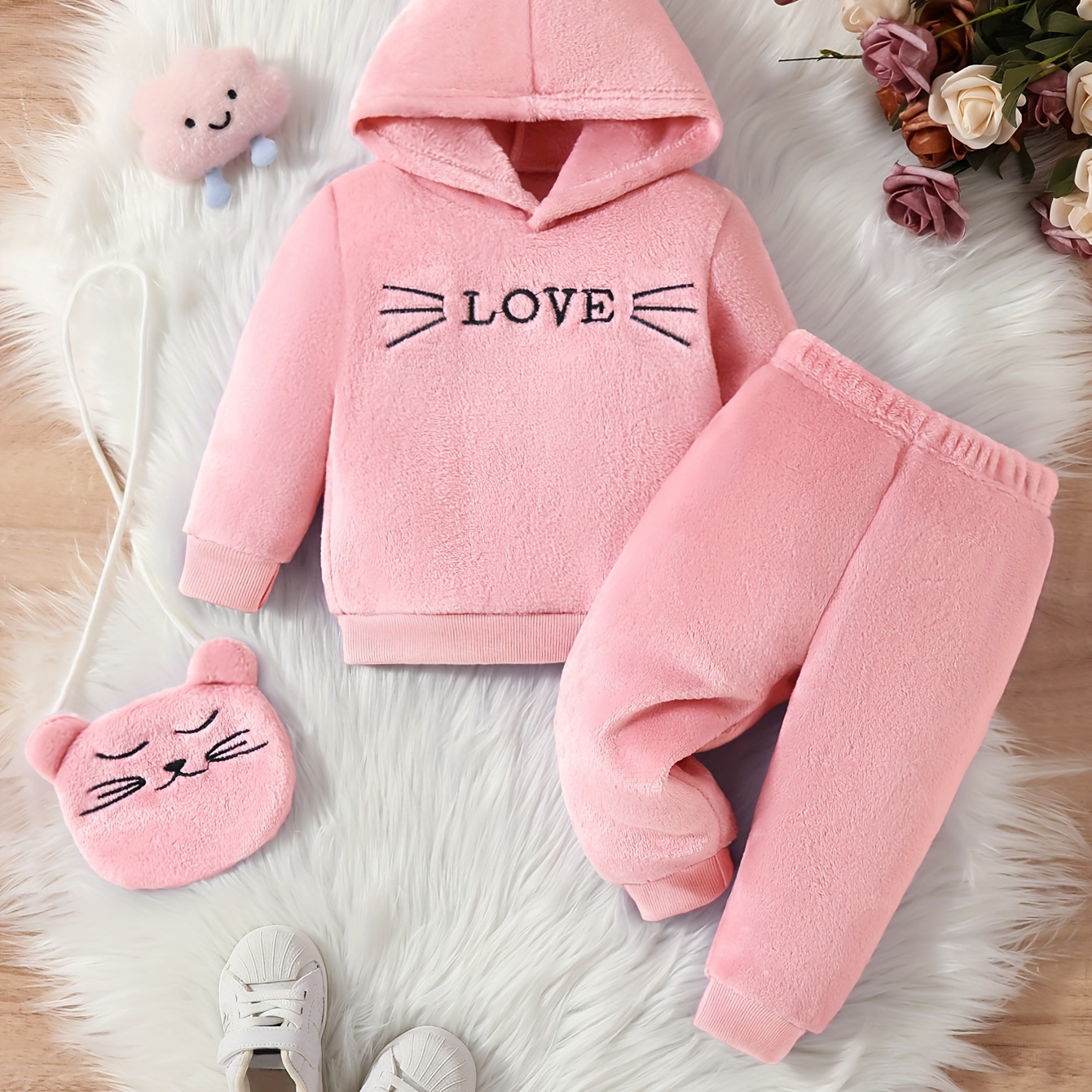 2021 Autumn Winter Baby Girls Clothes Casual Warm Outerwear Pink