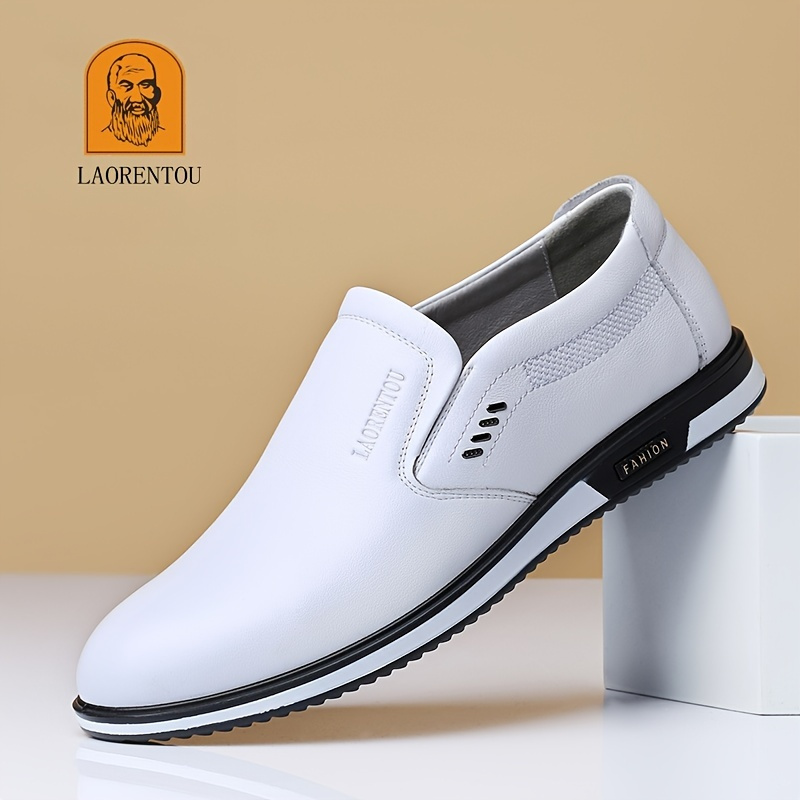 LAORENTOU Men's Premium Leather Shoes Casual Non-slip Dress Shoes For Business Office