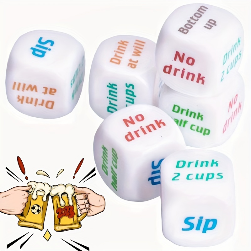 Drinking Dice, Drinking Game Accessories For Party, Halloween Party  Supplies - Temu