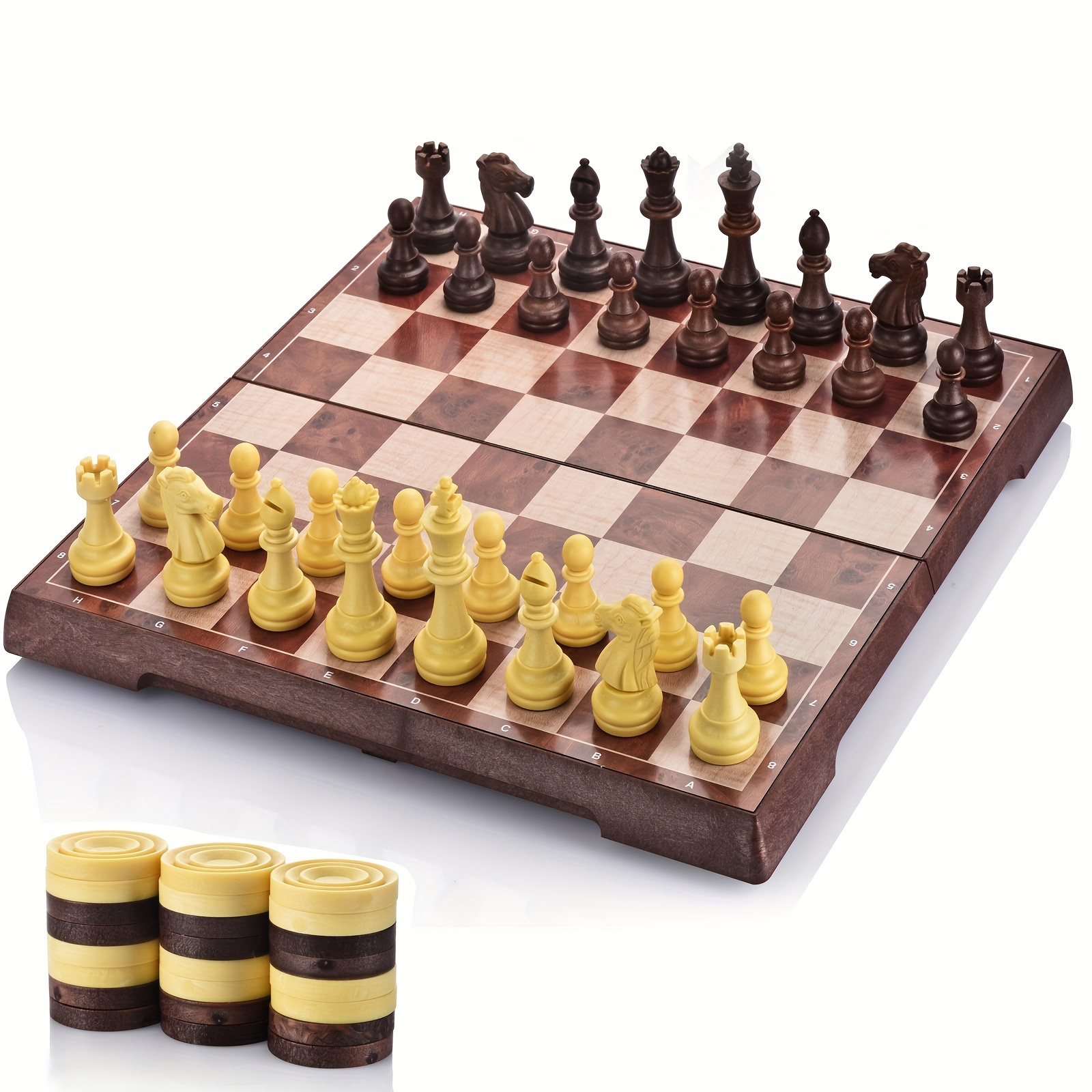 Chess Sets Travel Board Games: Magnetic Folding Chess Board with  Instructions Teen Gifts Family Games Educational Toys for Kids and Adults  9.5 Inch