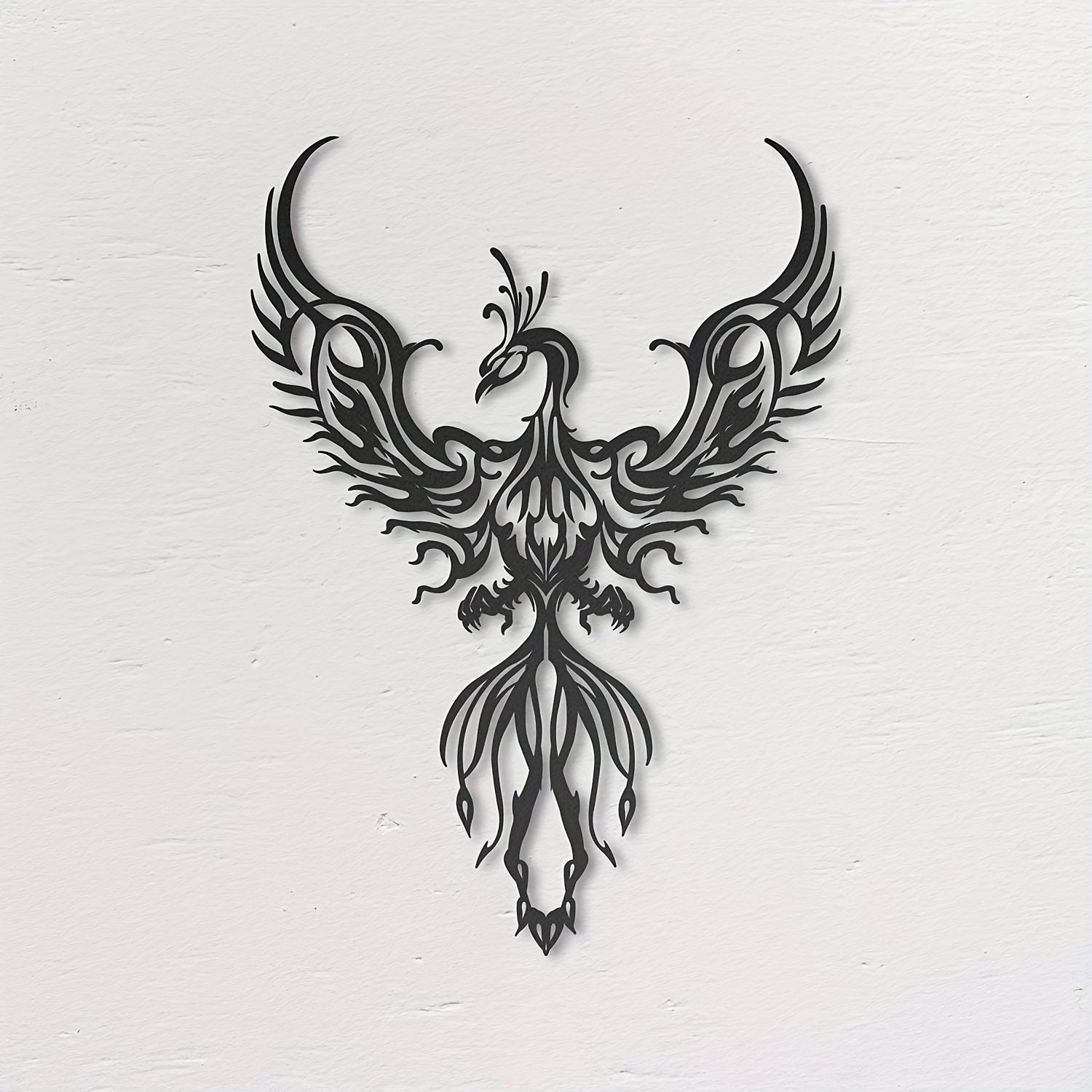 

1pc Metal Phoenix Design Hanging Wall Decor, Art Indoor Living Room Wall Decor, Home Office Living Room Bedroom Kitchen Metal Wall Decor Modern Wall Decor