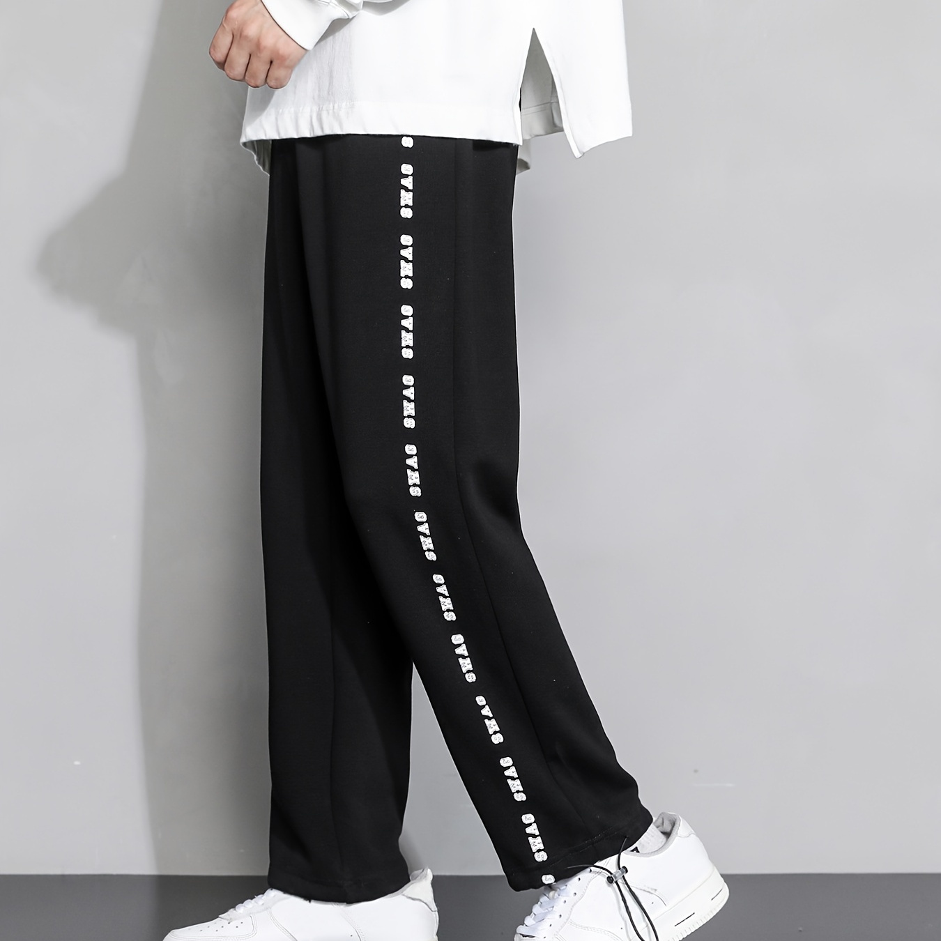 Casual Loose Pants Men's Spring And Autumn Trendy Straight Leg Cropped ...