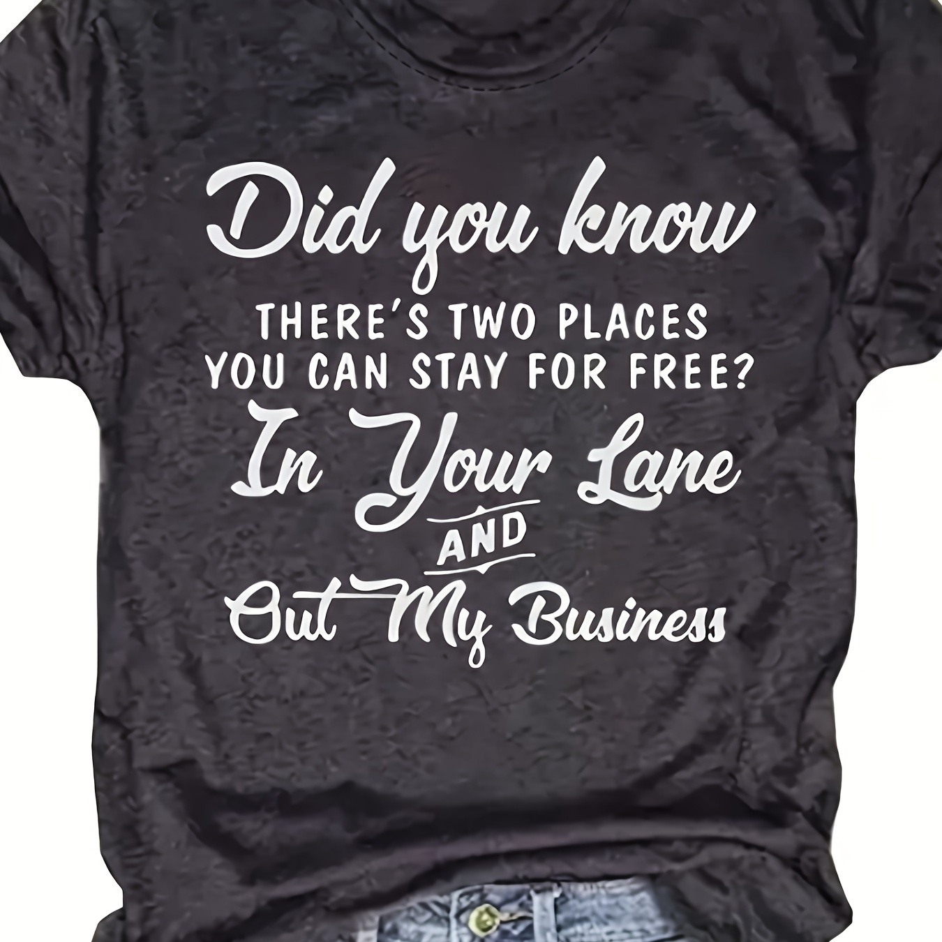 

Interesting Printed English Letters-printed T-shirt-casual Fun-everyday Wear-soft And Comfortable-women's Wear