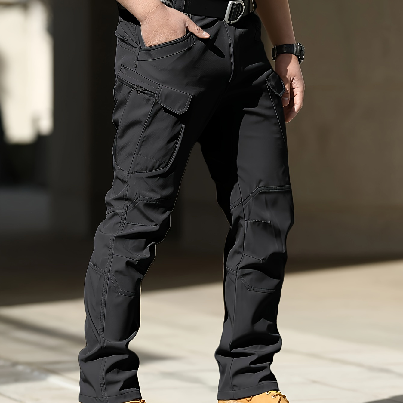 

Men's Tactical Pants Waterproof Resistant Warm Ripstop Cargo Pants Lightweight Outdoor Hiking Pants With Multi Pockets (no Belt)