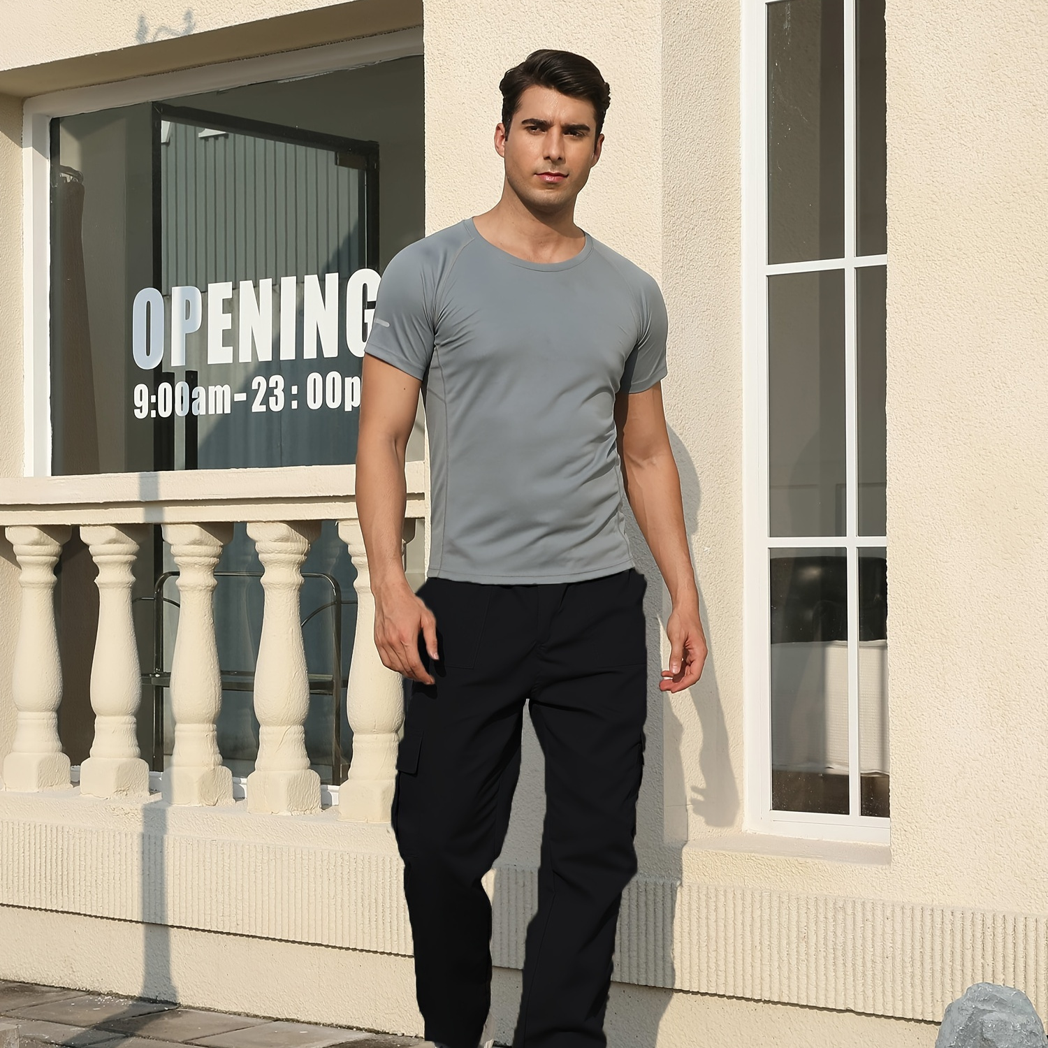 

Men' Color Cargo Pants, Multi-pocket, Street Style, Suitable For Outdoor Activities Trend Elastic Waist Men's Casual Pants