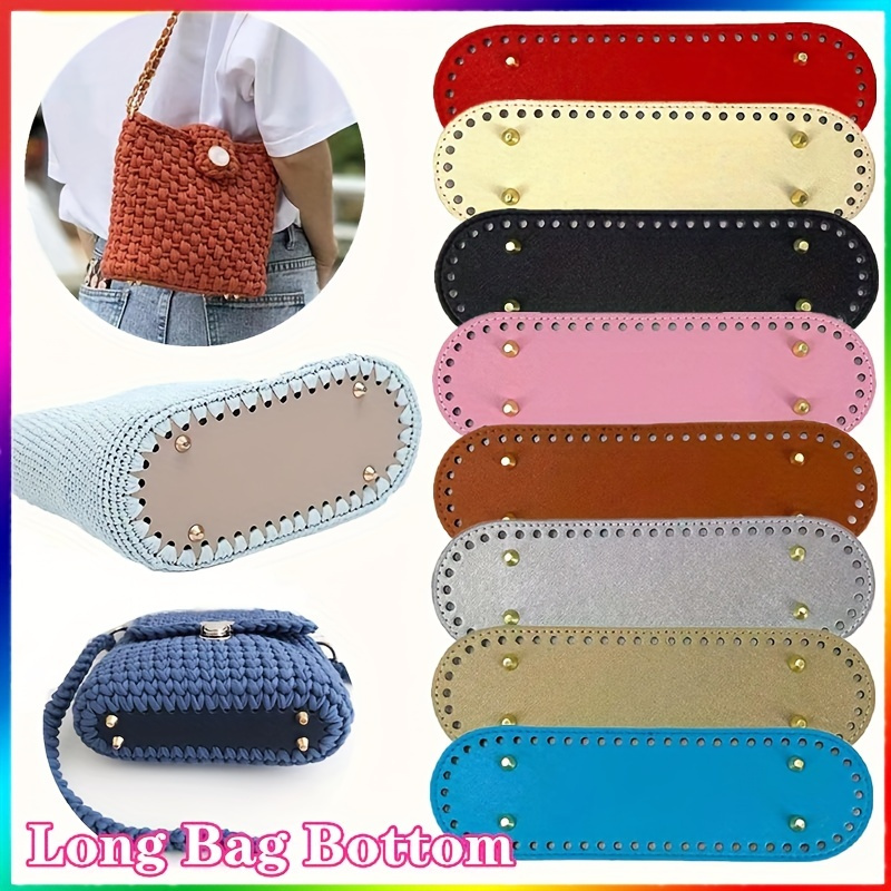Pu Leather Purse Bottom For Crochet, 3 Sizes Bag Bottoms, Black Rectangle  Knitting Crochet Bags Bottom Shaper Cushion Base With Holes For Diy Crochet  Bag Shoulder Bags Purse - Temu