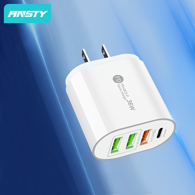 

36w Fast Charging Adaptor With 3usb + Pd20w Interfaces Fast Charging Adaptor Gift For Birthday/easter/president's Day