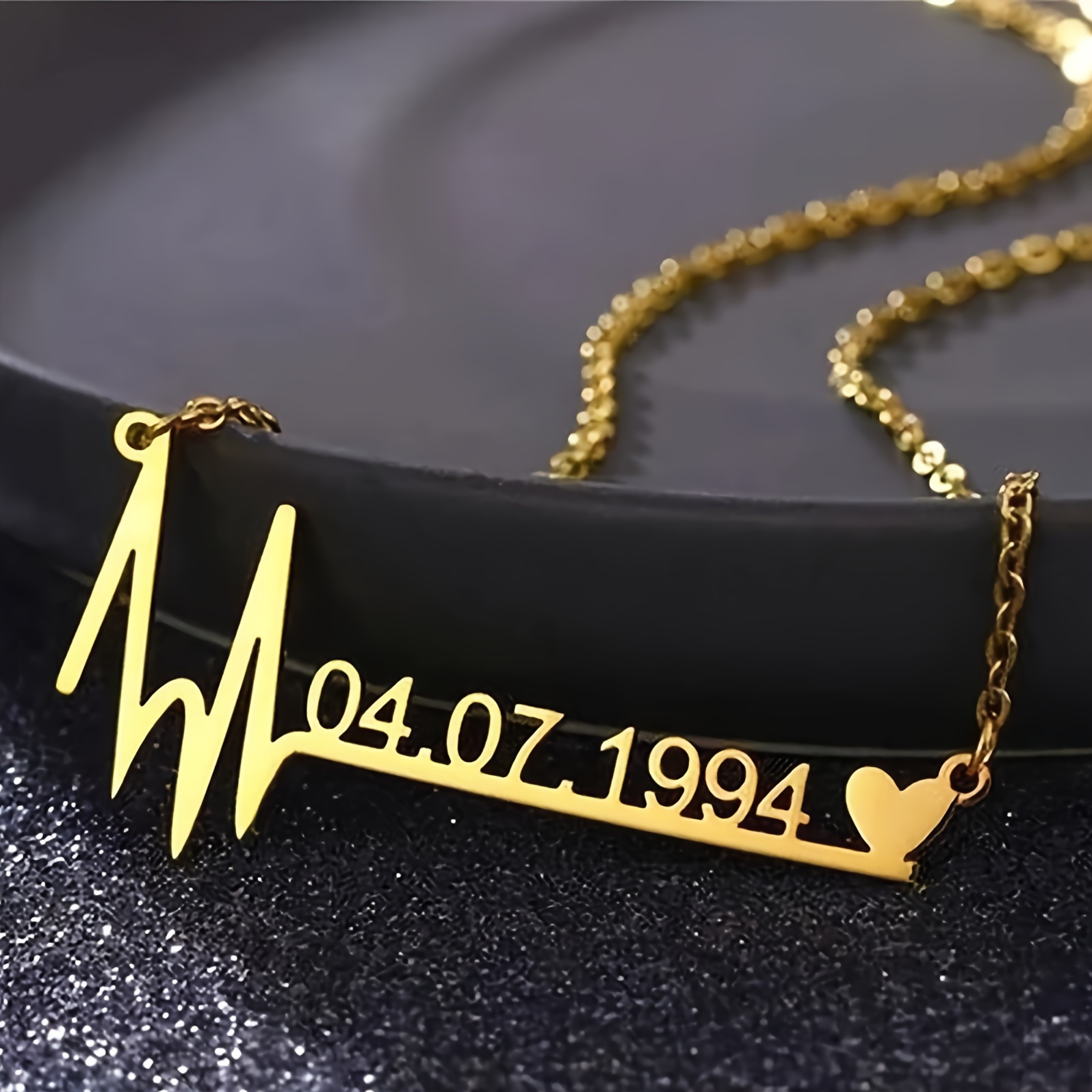

Ecg Customized Lucky Number Pendant Necklace Personalized Commemorative Date Neck Chain Mother's Day Valentine's Day Gift Birthday Gift