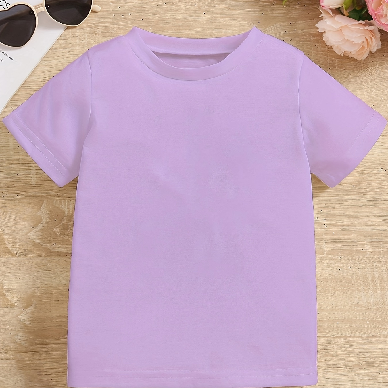 

Boy's Solid Leisure Short Sleeve Sports T-shirt - Comfortable Summer Outdoor Clothing