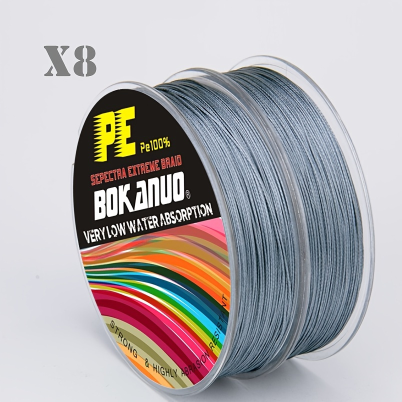 500m/1640.4ft Super Strong Anti-abrasion Fishing Line, 4-Strand  Multifilament PE Braided Line, 6-100 LB For Smooth Long Casting